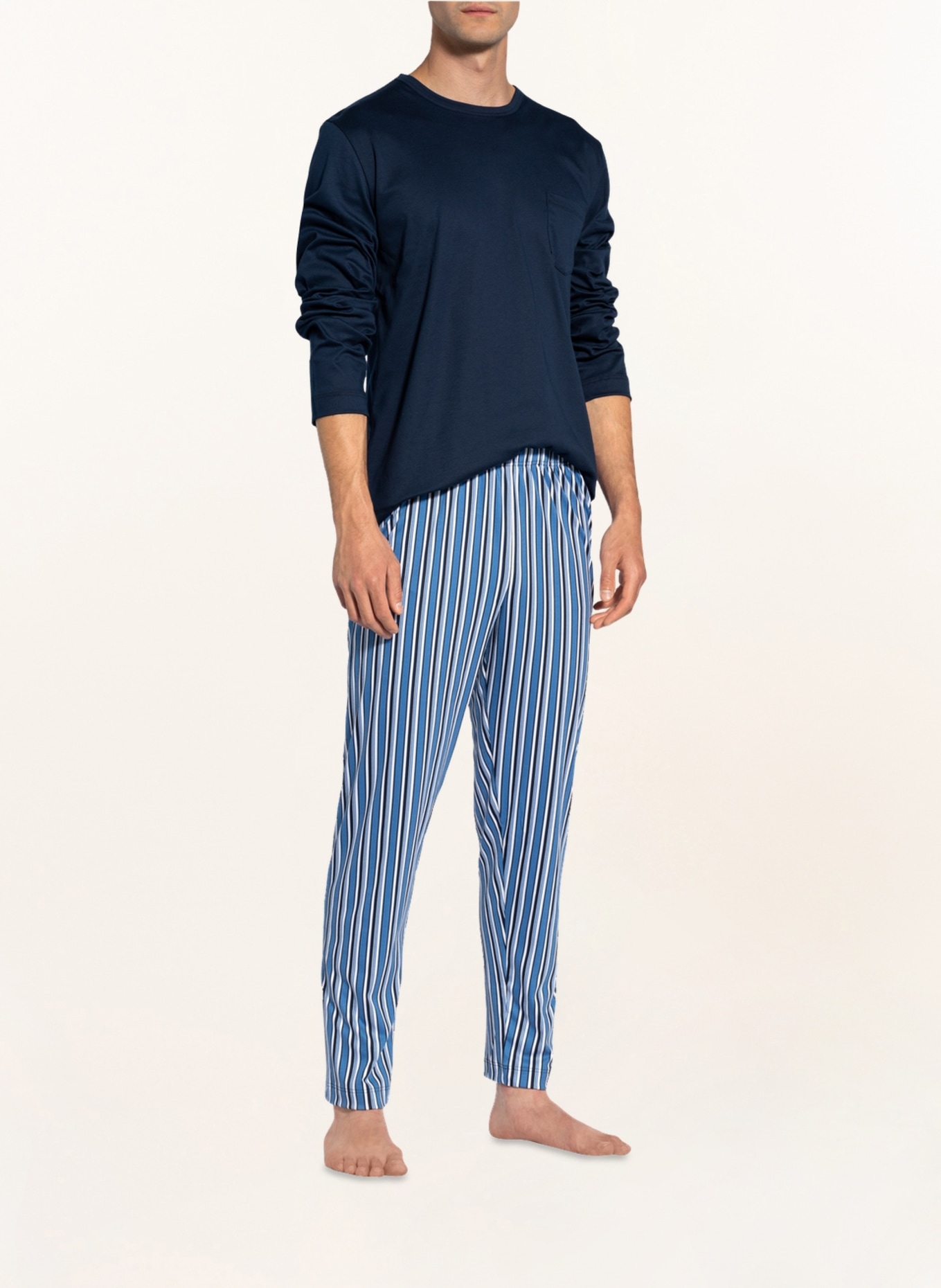 mey Pajamas , Color: DARK BLUE/ LIGHT BLUE/ WHITE (Image 2)