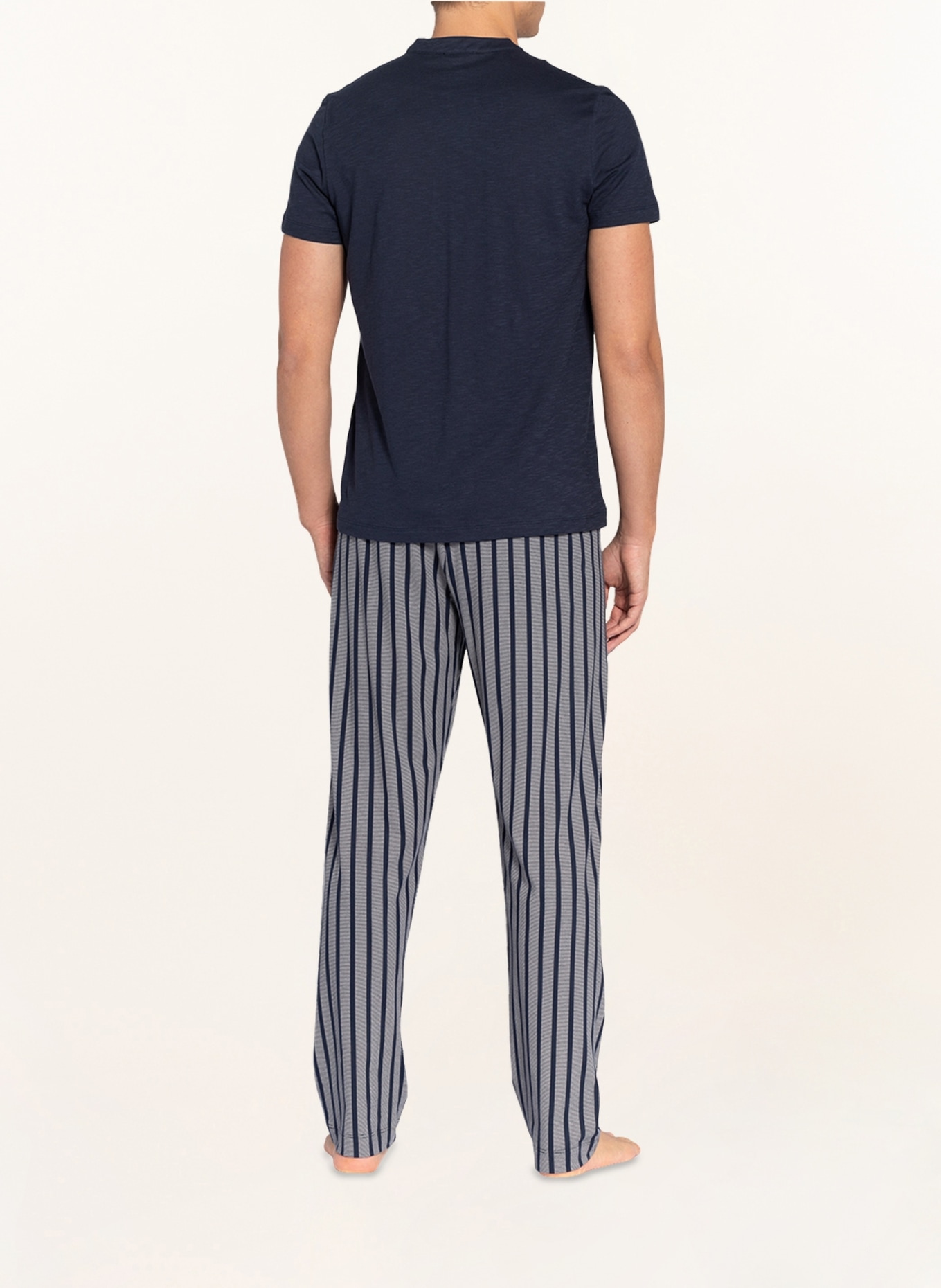 mey Pajama pants series CLUB COLL., Color: DARK BLUE/ WHITE STRIPED (Image 3)