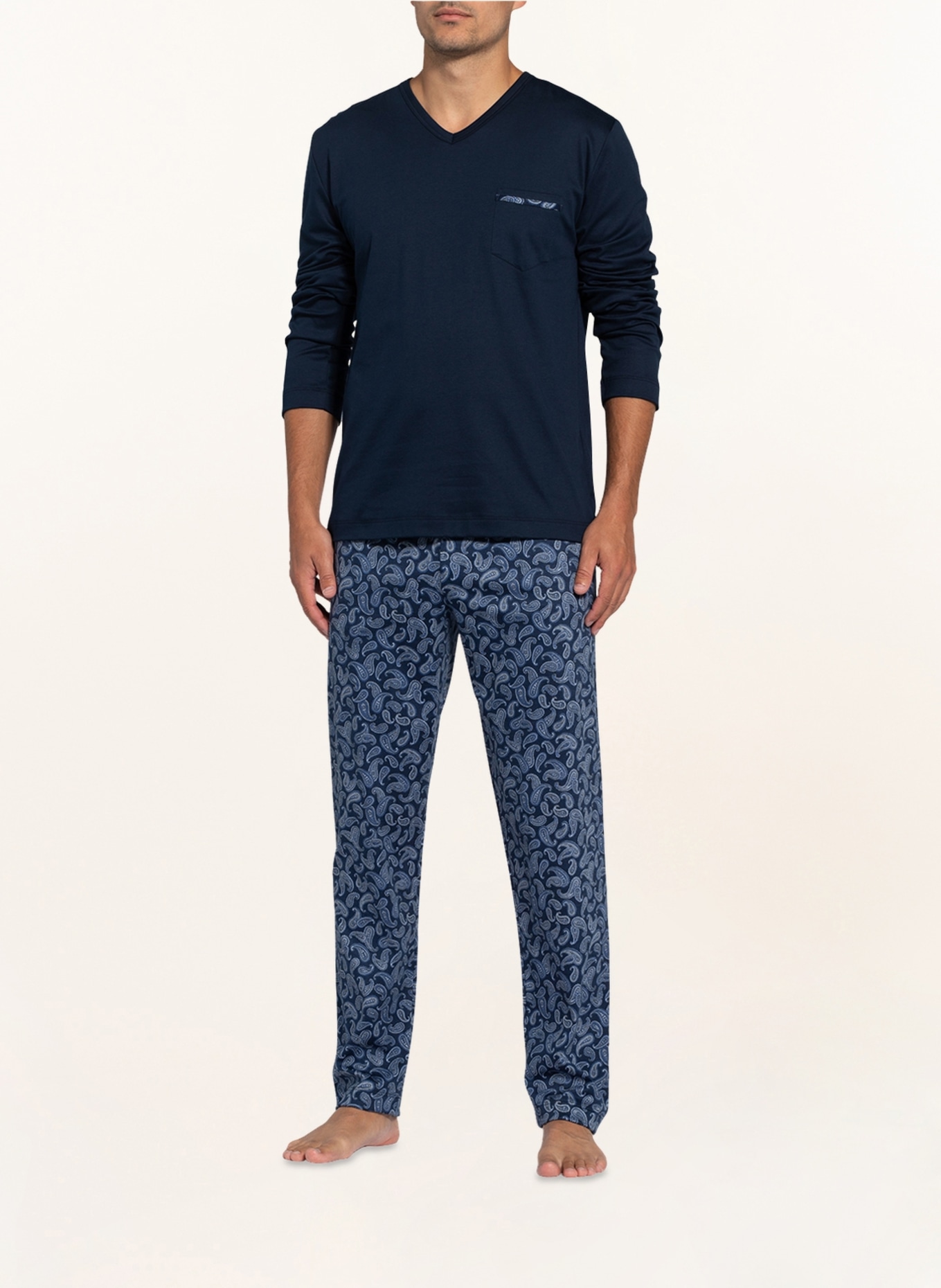 mey Pajamas PAISLEY series , Color: DARK BLUE/ BLUE/ WHITE (Image 2)