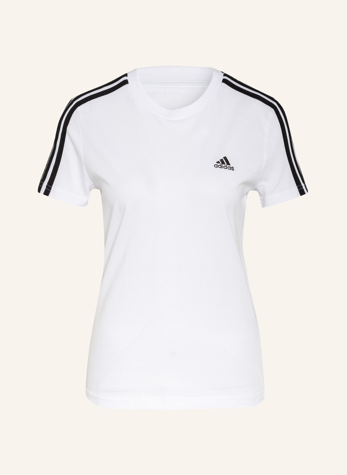 adidas T-Shirt LOUNGEWEAR ESSENTIALS, Farbe: WEISS/ SCHWARZ (Bild 1)