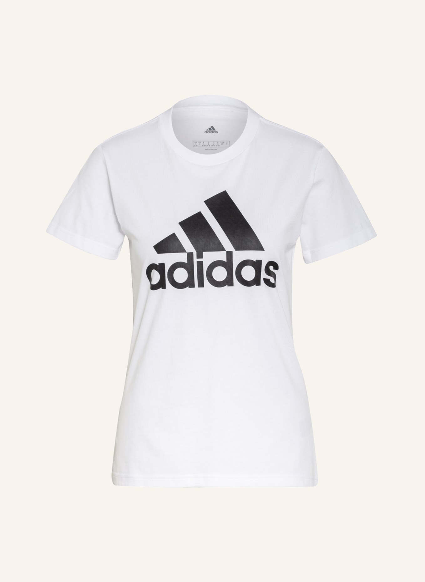 adidas T-Shirt LOUNGEWEAR ESSENTIALS, Farbe: WEISS/ SCHWARZ (Bild 1)