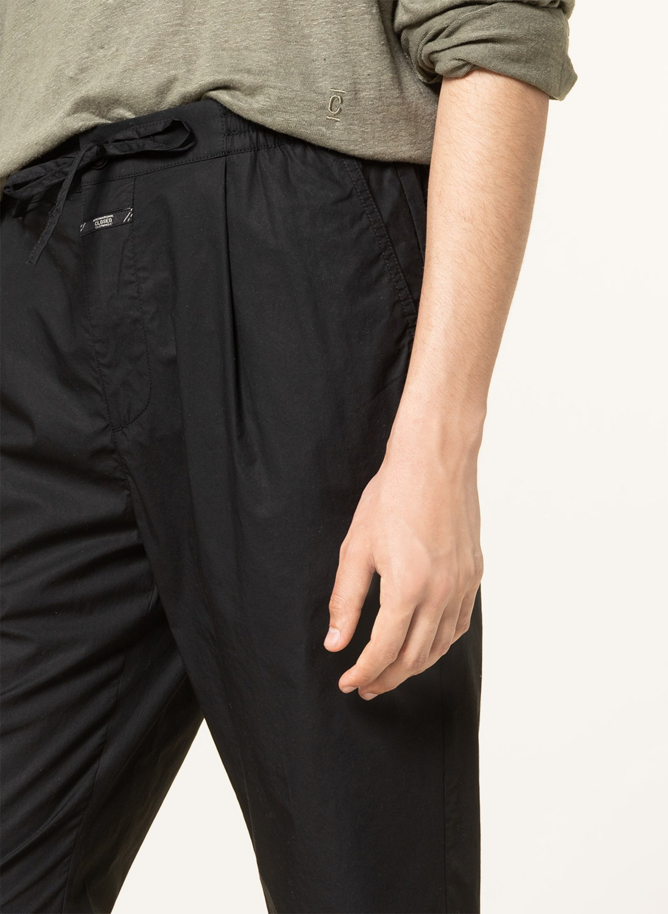 CLOSED Chinos VIGO in jogger style tapered fit , Color: BLACK (Image 5)