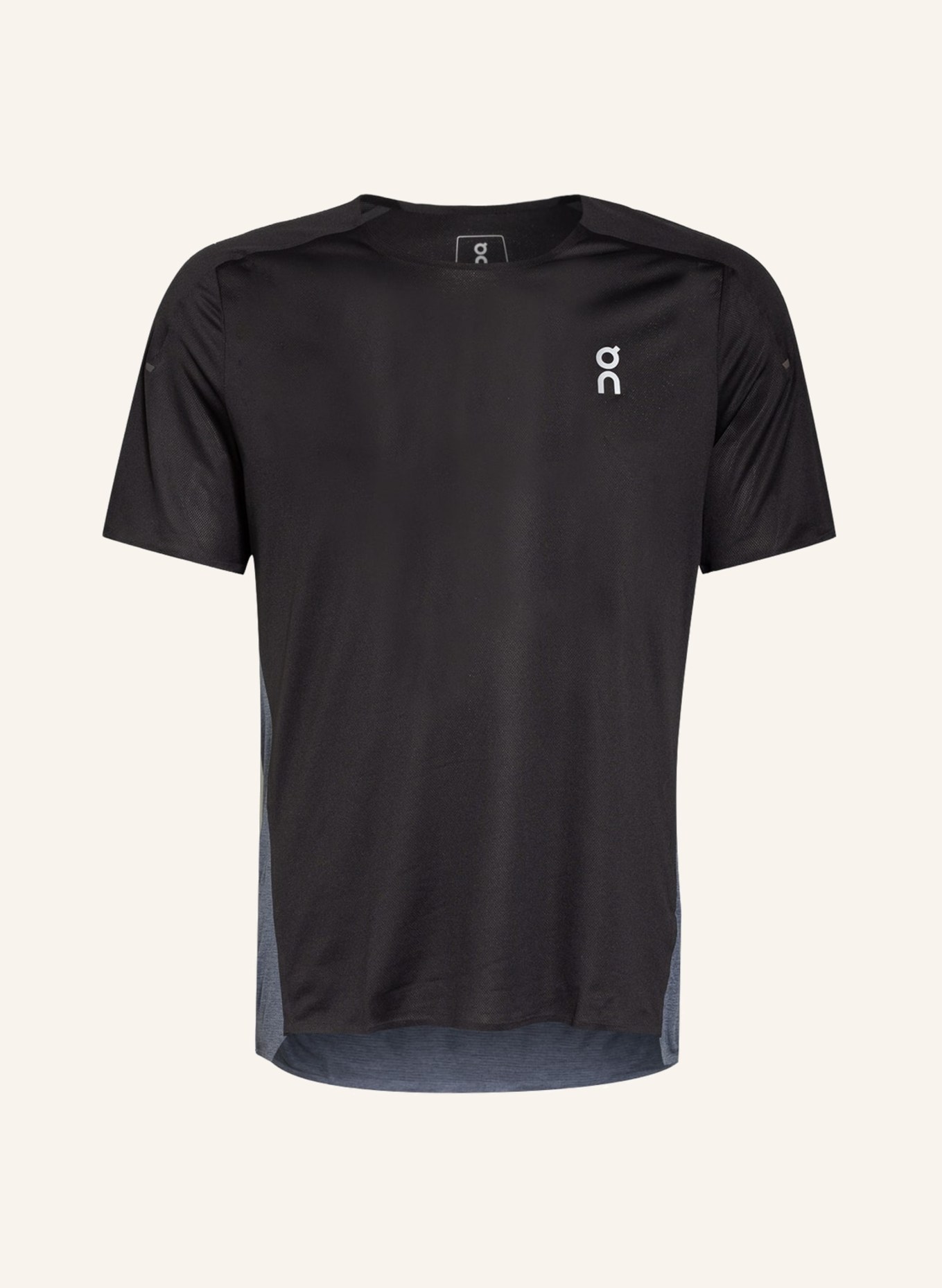 On Running shirt PERFORMANCE-T, Color: BLACK/ GRAY (Image 1)