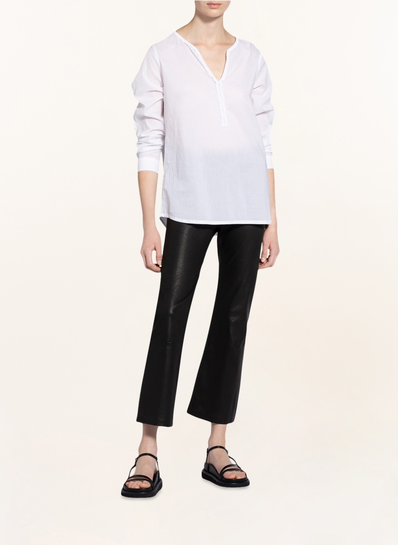 LIEBLINGSSTÜCK Blouse-style shirt ROSEMARIE with ruffle trim, Color: WHITE (Image 2)