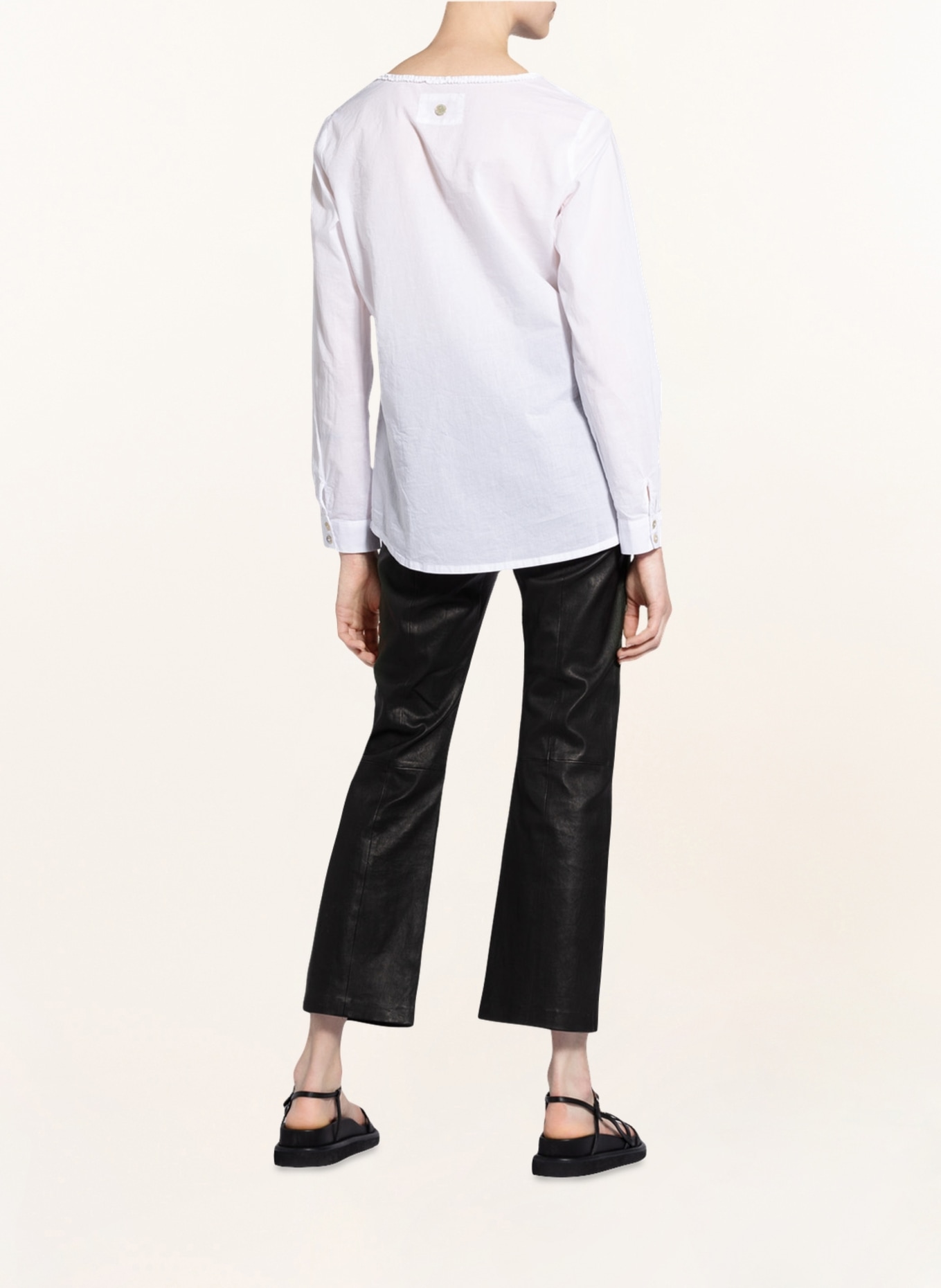 LIEBLINGSSTÜCK Blouse-style shirt ROSEMARIE with ruffle trim, Color: WHITE (Image 3)