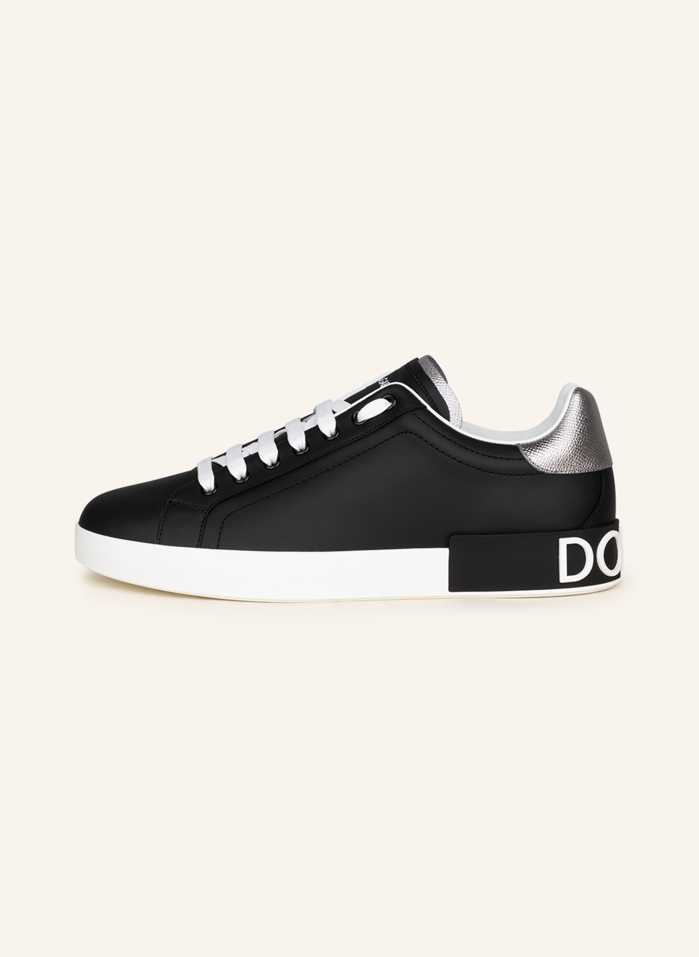 DOLCE & GABBANA Sneakers PORTOFINO, Color: BLACK/ SILVER (Image 4)