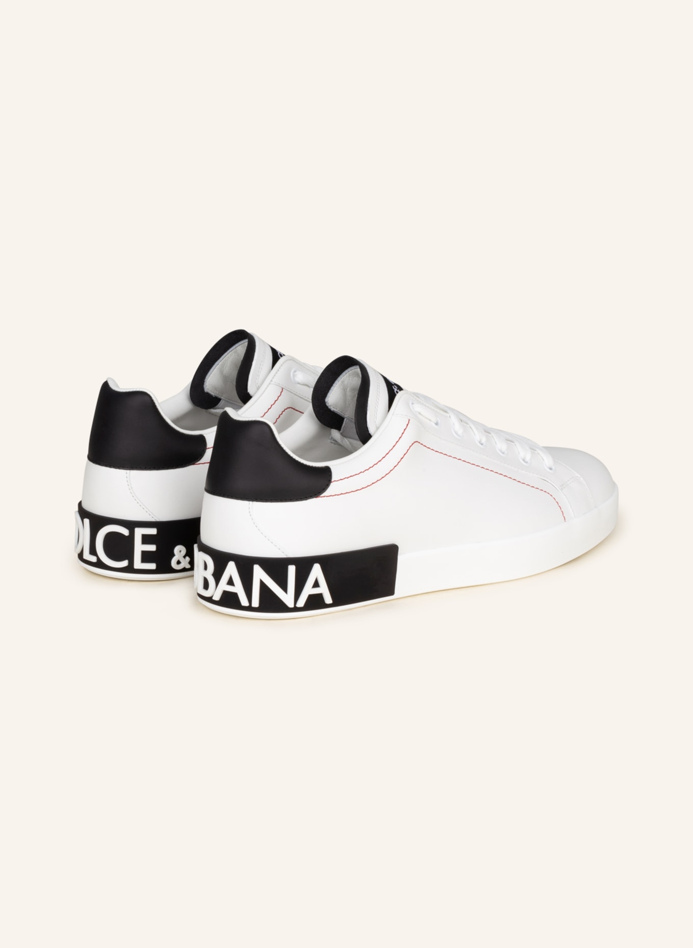 DOLCE & GABBANA Sneakers PORTOFINO, Color: WHITE/ RED (Image 2)
