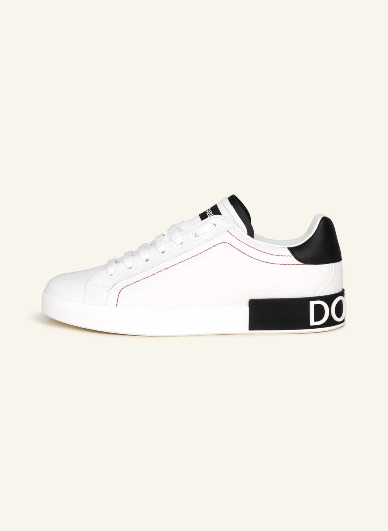 DOLCE & GABBANA Sneakers PORTOFINO, Color: WHITE/ RED (Image 4)