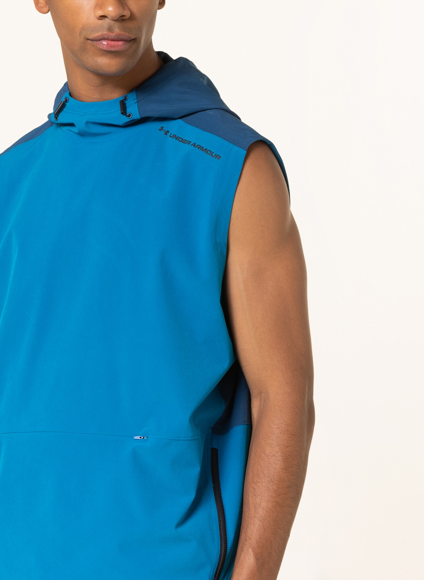 UNDER ARMOUR Bluza z kapturem UA RUSH™, Kolor: NIEBIESKI (Obrazek 5)