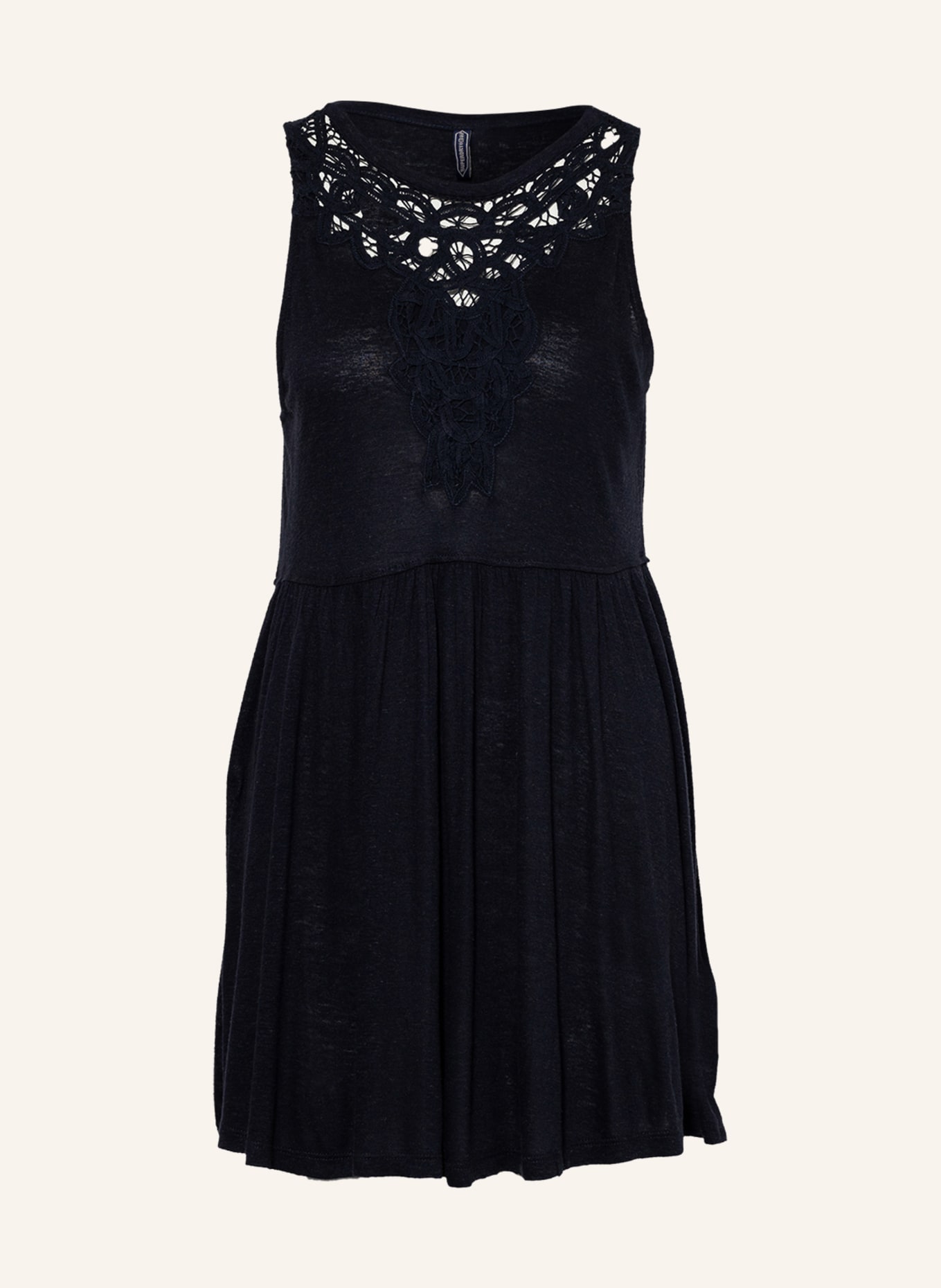 Superdry Jersey dress with lace, Color: DARK BLUE (Image 1)