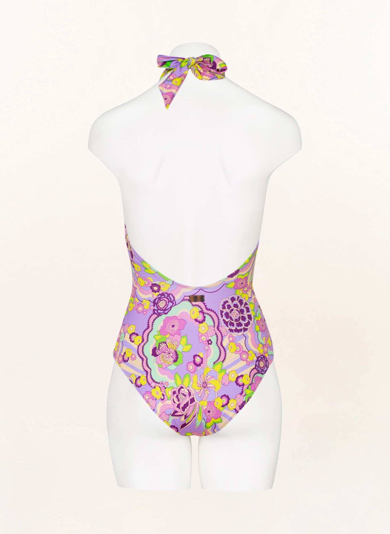 VILEBREQUIN Halter neck swimsuit RAINBOW FLOWERS, Color: LIGHT PURPLE/ FUCHSIA (Image 3)