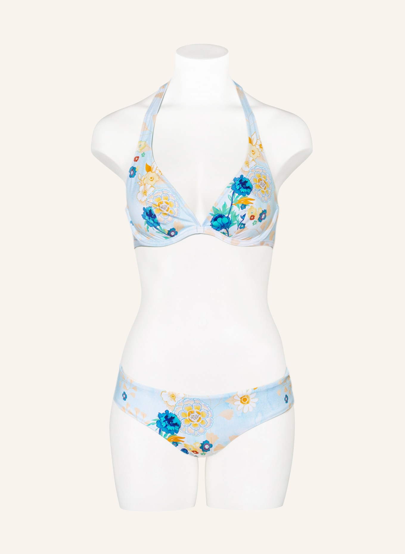 VILEBREQUIN Basic bikini bottoms BELLE DES CHAMPS , Color: LIGHT BLUE/ TURQUOISE/ DARK YELLOW (Image 2)