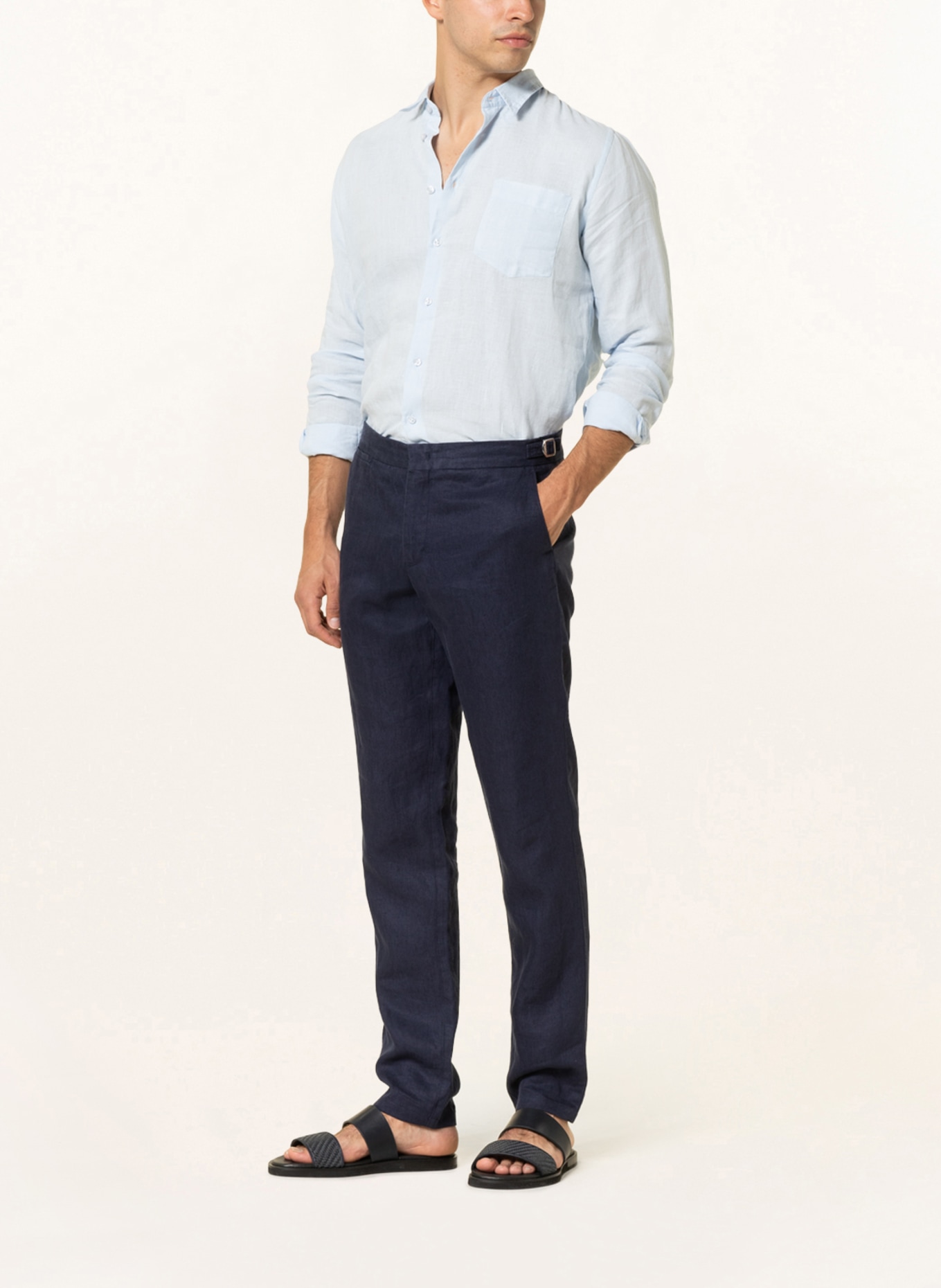VILEBREQUIN Linen shirt slim fit, Color: LIGHT BLUE (Image 2)