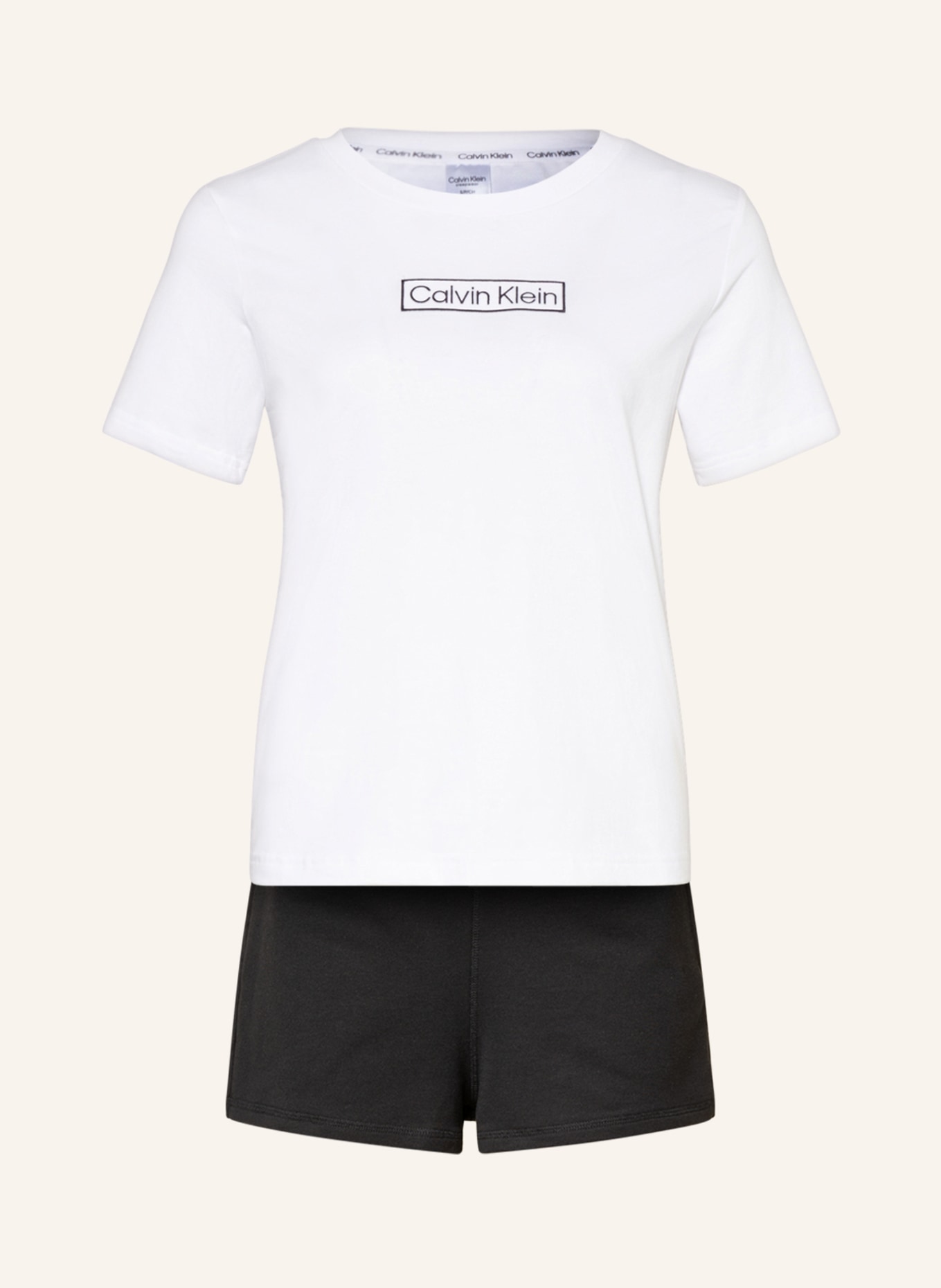Calvin Klein Shorty-Schlafanzug REIMAGINED HERITAGE, Farbe: WEISS/ SCHWARZ (Bild 1)