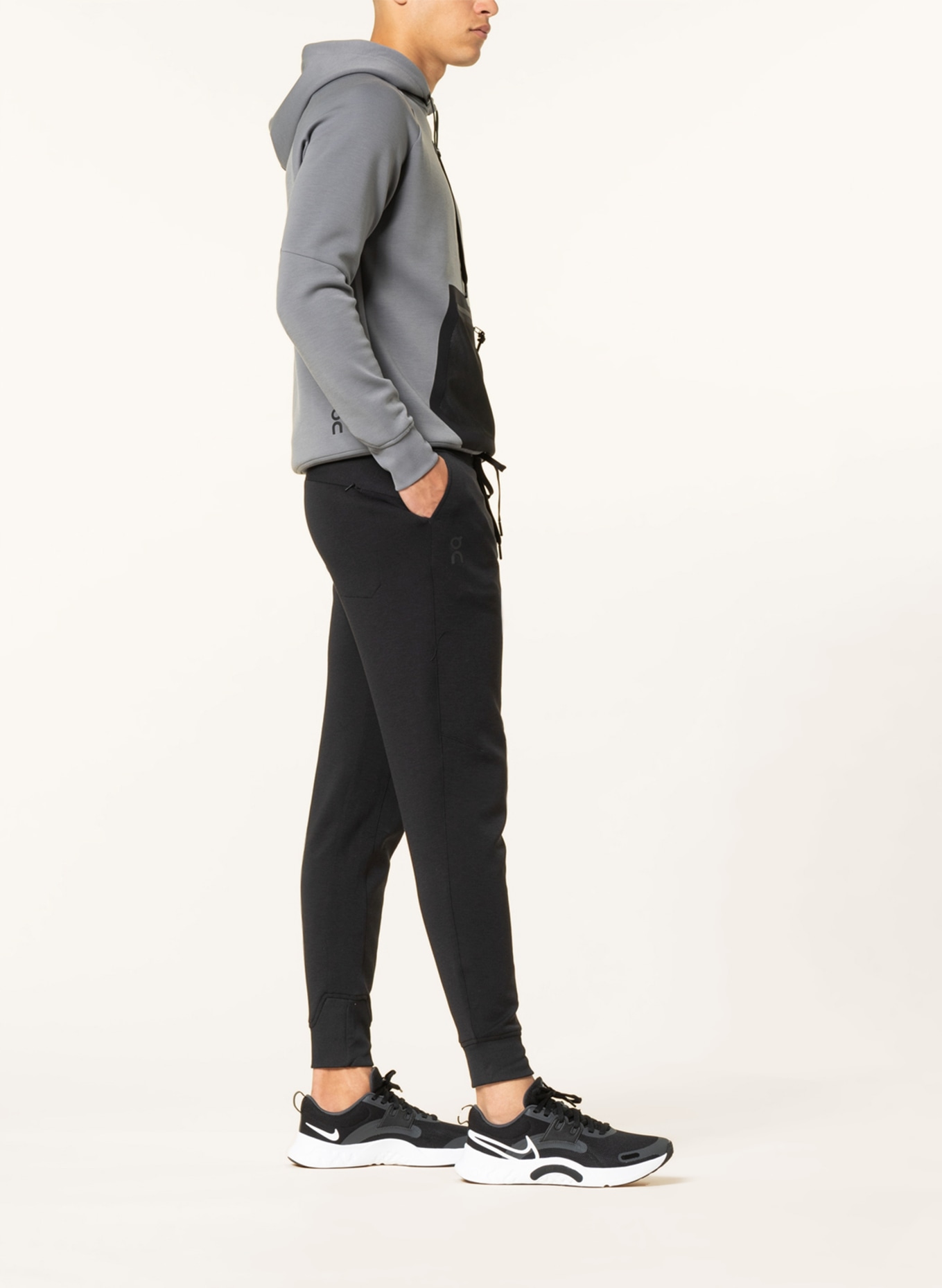 On Sweatpants, Color: BLACK (Image 4)