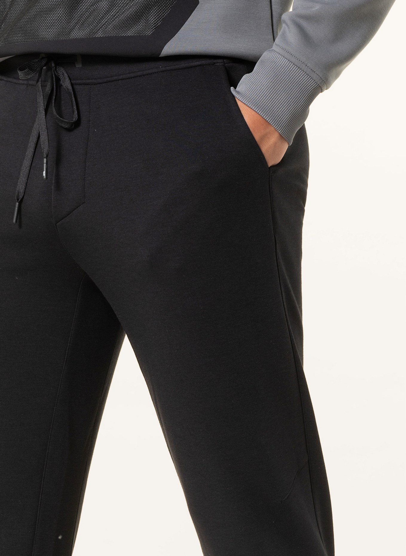On Sweatpants, Color: BLACK (Image 5)