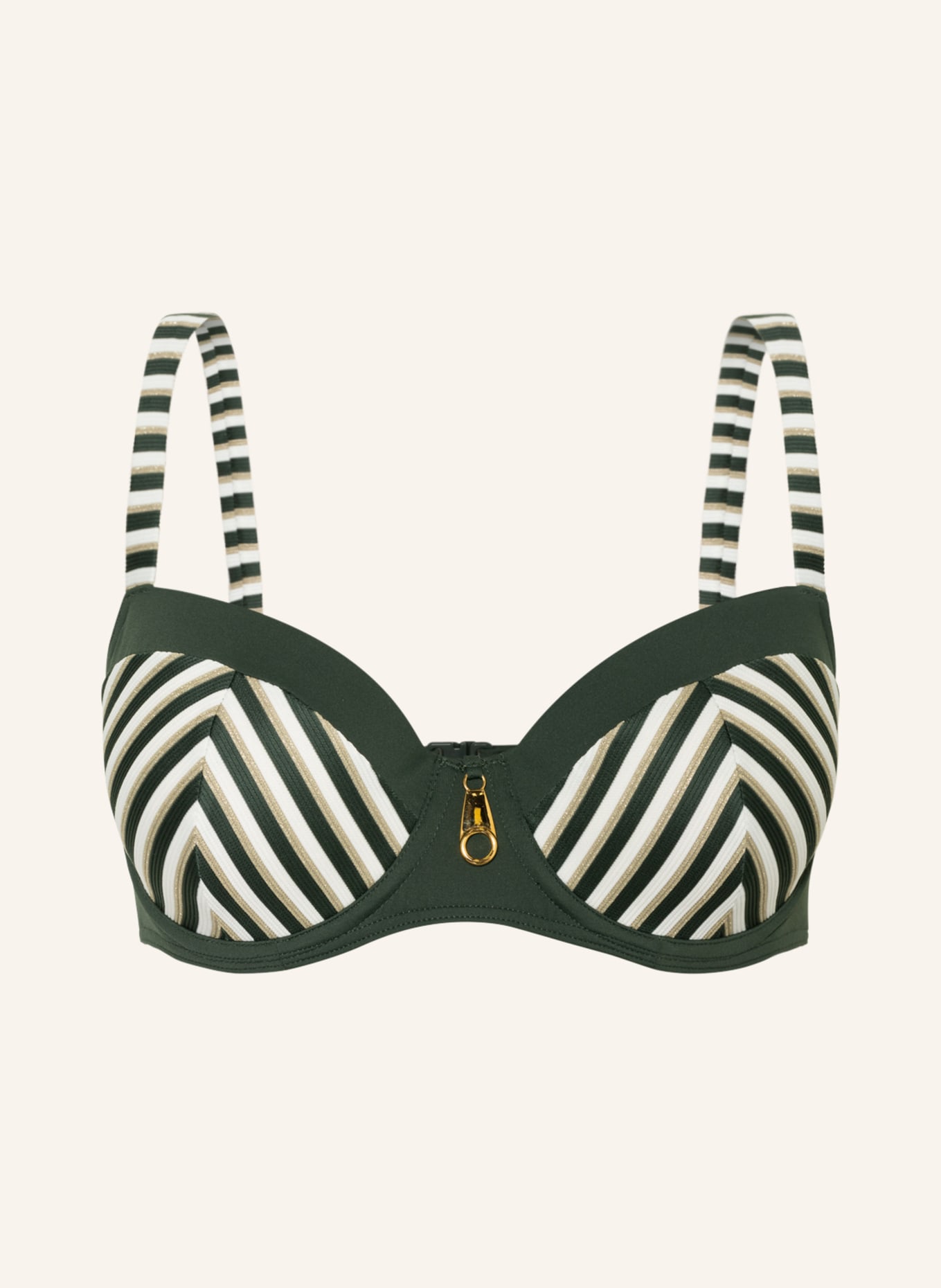 PrimaDonna Bügel-Bikini-Top LA CONCHA mit Glitzergarn, Farbe: GRÜN/ GOLD/ WEISS (Bild 1)