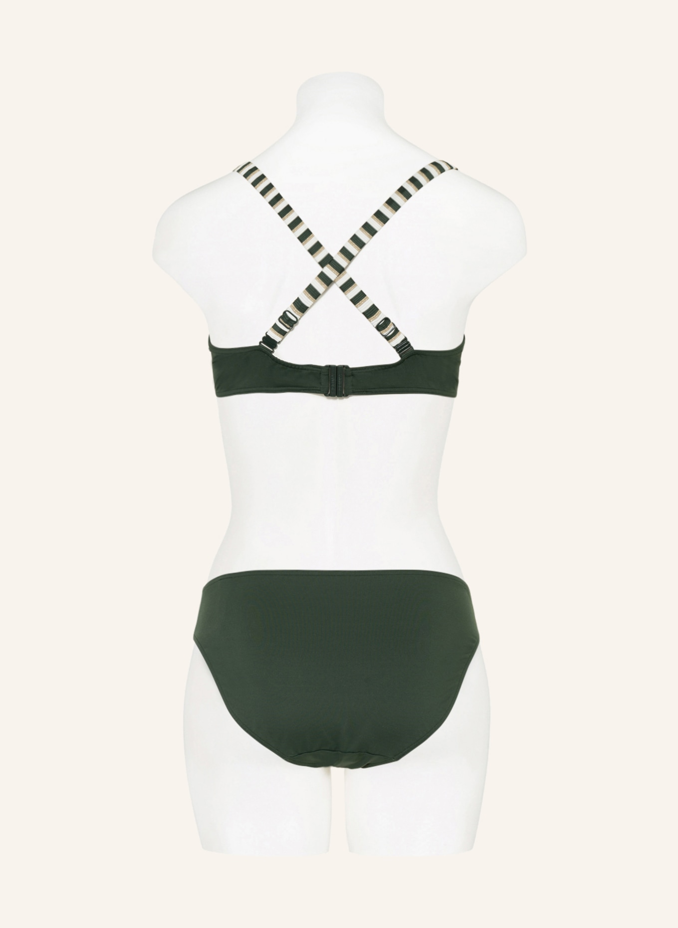 PrimaDonna Underwired bikini top LA CONCHA with glitter thread, Color: GREEN/ GOLD/ WHITE (Image 4)