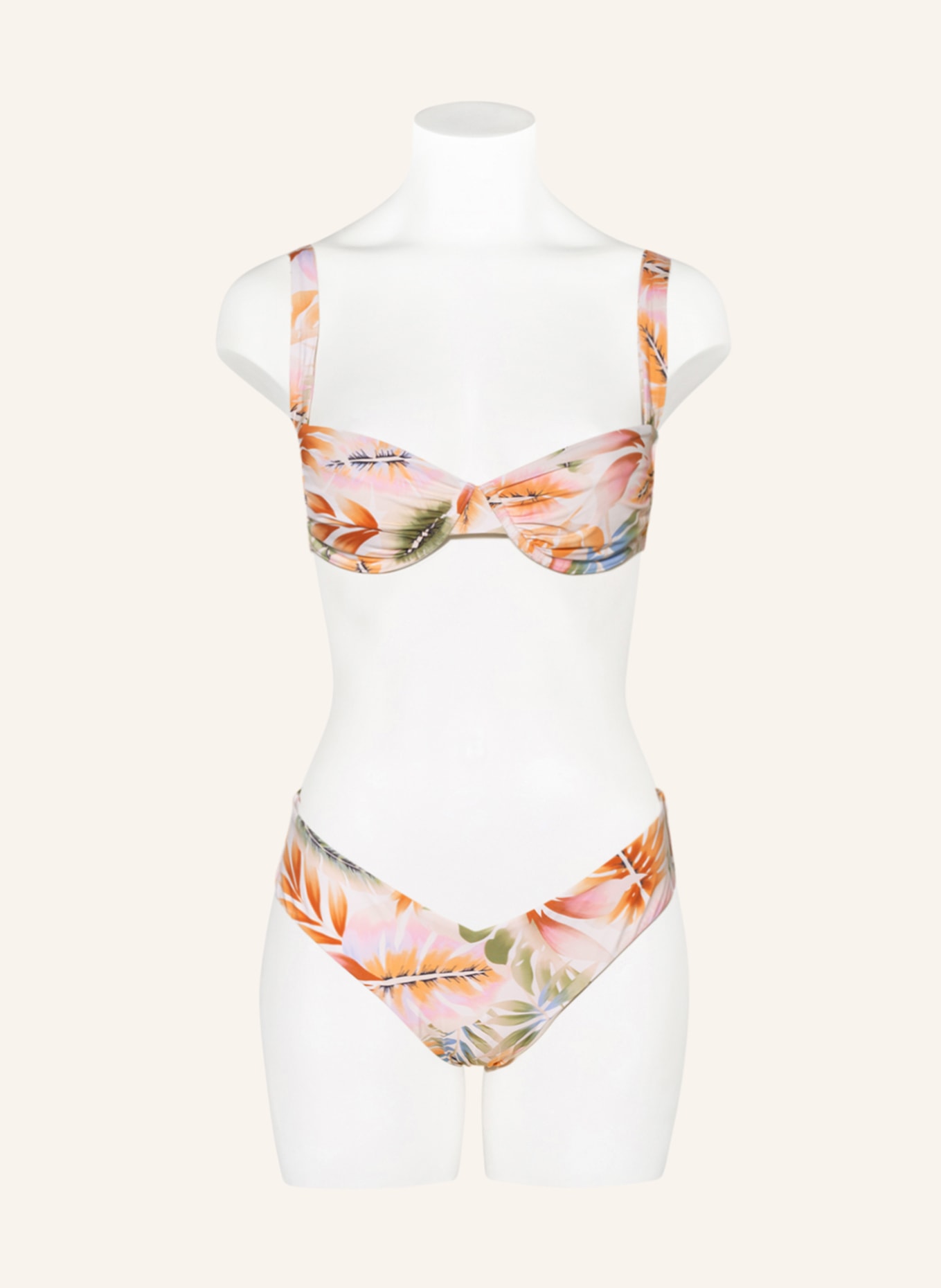 BILLABONG Balconette bikini top ISLAND CALLING, Color: CREAM/ LIGHT PINK (Image 2)