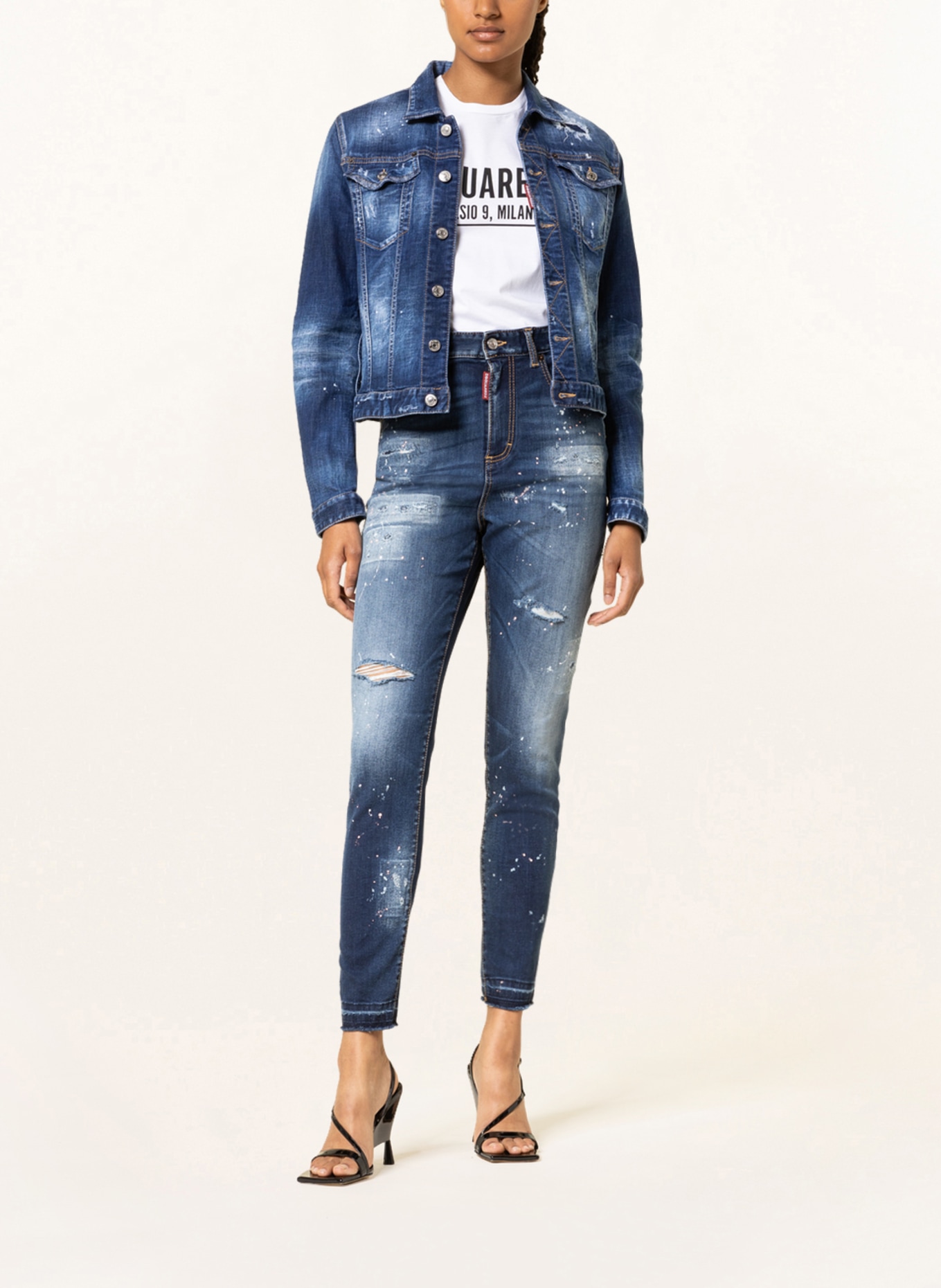 DSQUARED2 Skinny jeans , Color: 470 NAVY BLUE (Image 2)