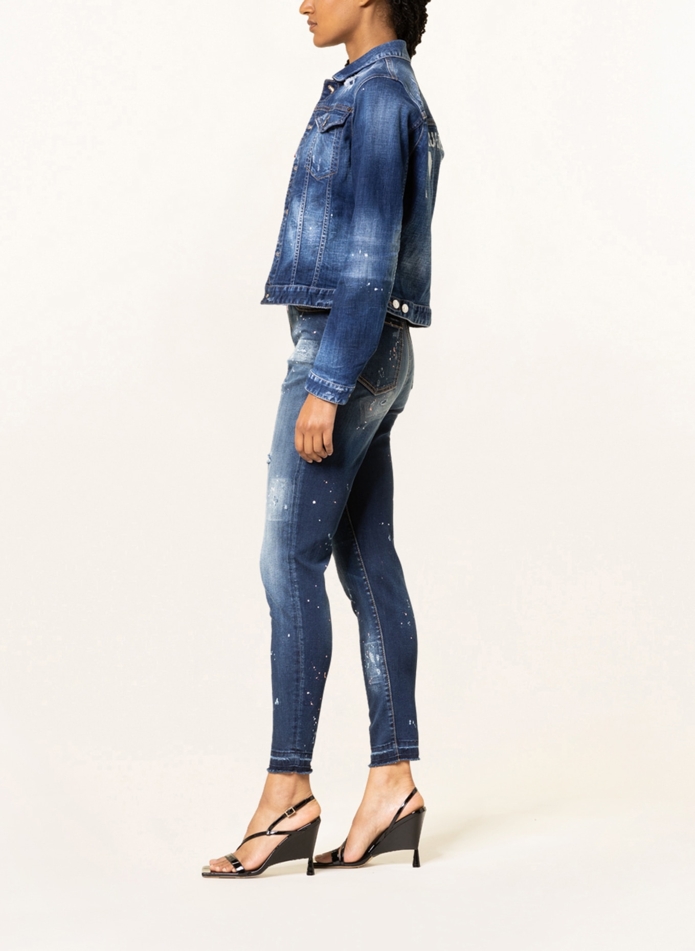 DSQUARED2 Skinny jeans , Color: 470 NAVY BLUE (Image 4)