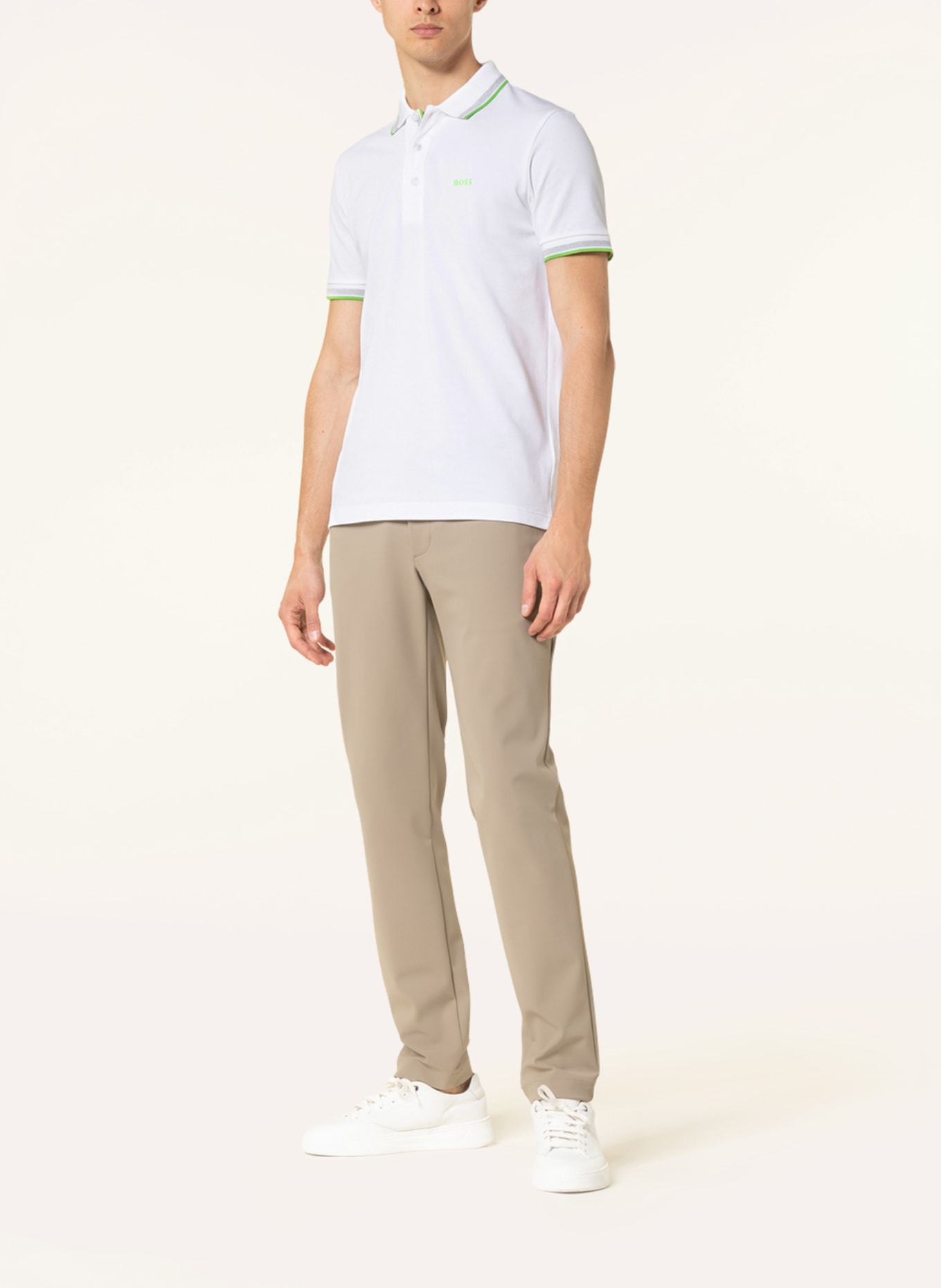 BOSS Piqué-Poloshirt PADDY CURVED Regular Fit, Farbe: WEISS (Bild 2)