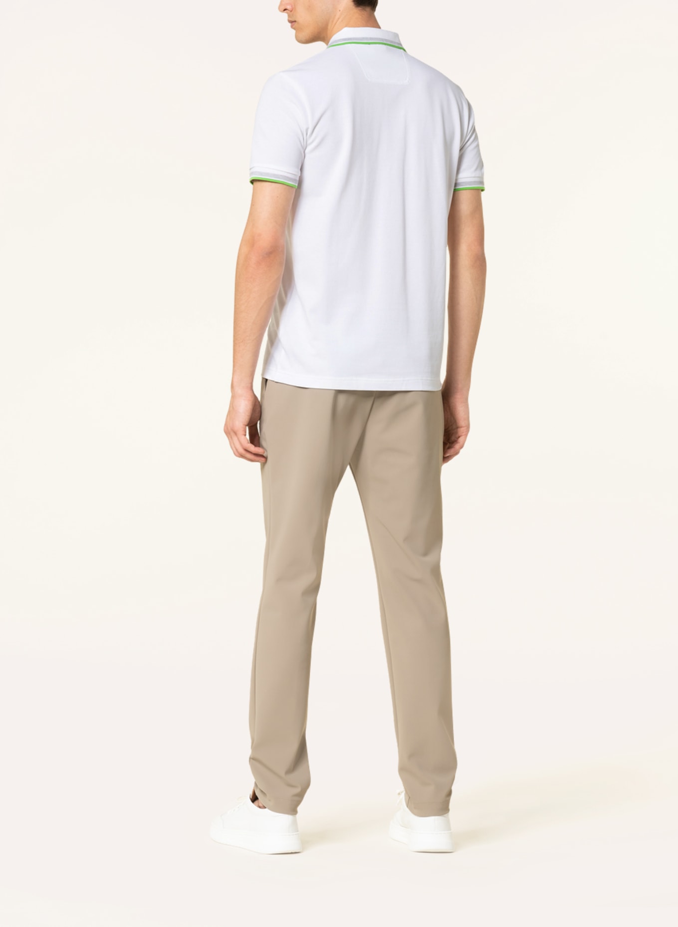 BOSS Piqué-Poloshirt PADDY CURVED Regular Fit, Farbe: WEISS (Bild 3)