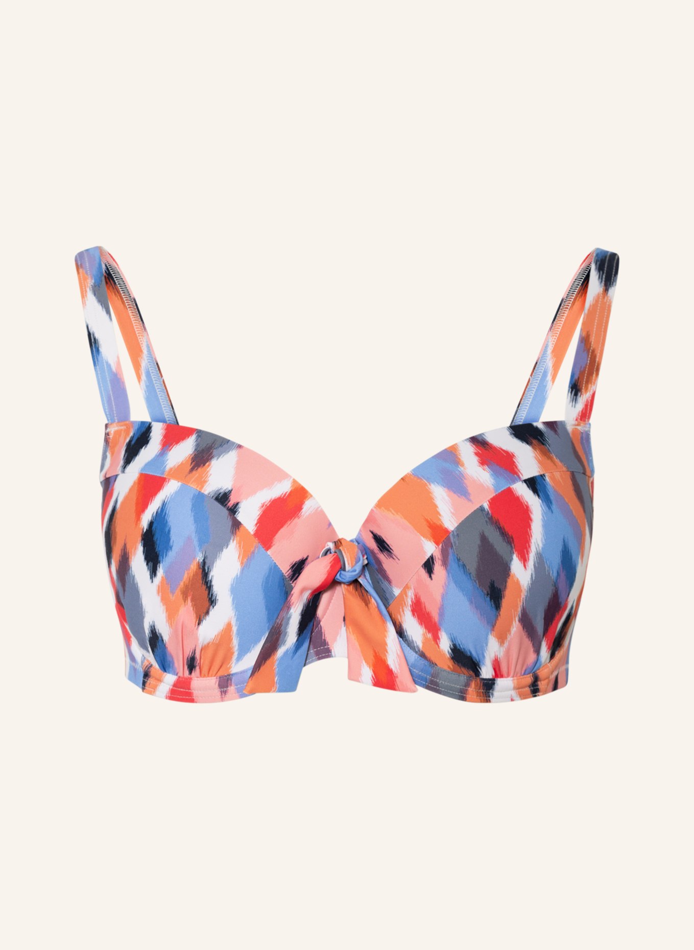 CYELL Bügel-Bikini-Top BEACH BREEZE, Farbe: ORANGE/ WEISS/ BLAU (Bild 1)