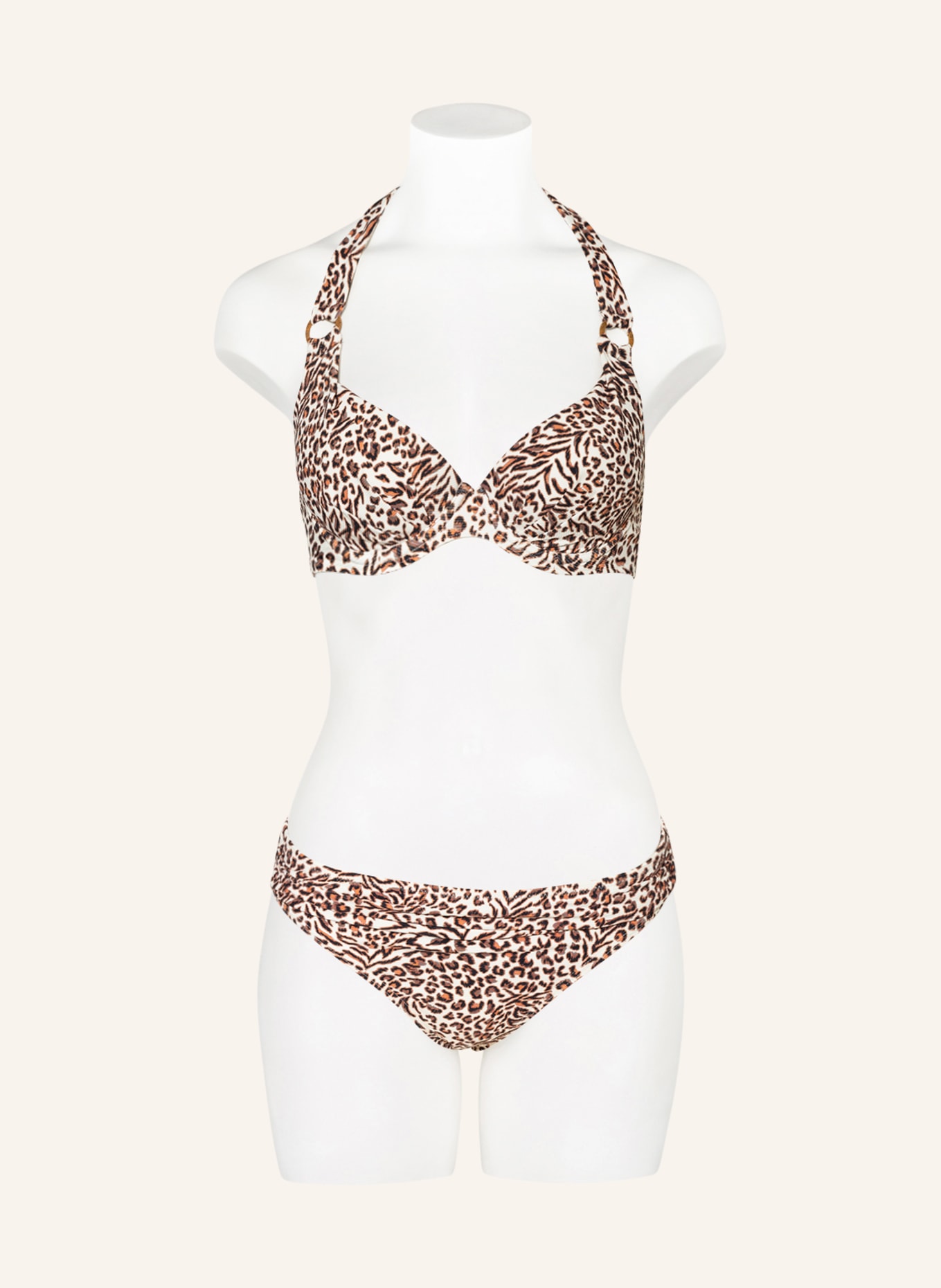 CYELL Underwired bikini top LEOPARD LOVE, Color: ECRU/ DARK BROWN/ ORANGE (Image 2)