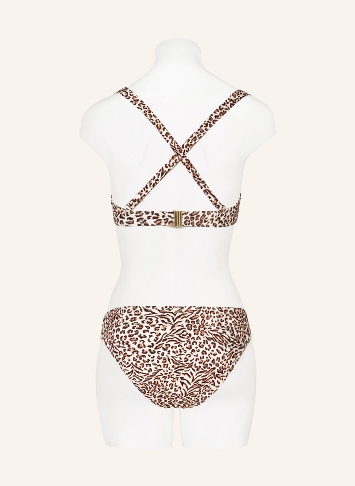 CYELL Underwired bikini top LEOPARD LOVE, Color: ECRU/ DARK BROWN/ ORANGE (Image 4)