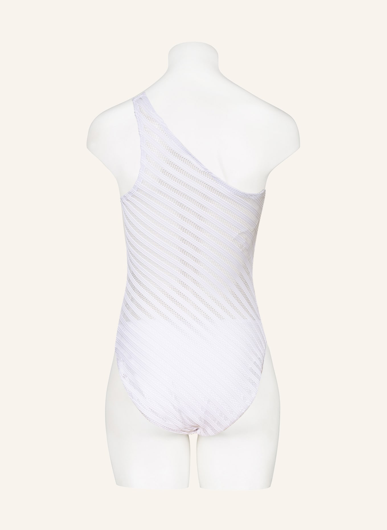 LAUREN RALPH LAUREN One-shoulder swimsuit OTTOMAN, Color: WHITE (Image 3)