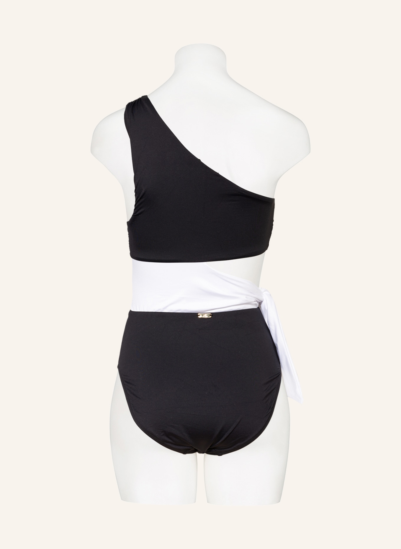 LAUREN RALPH LAUREN One-shoulder swimsuit BEL AIR, Color: BLACK/ WHITE (Image 3)
