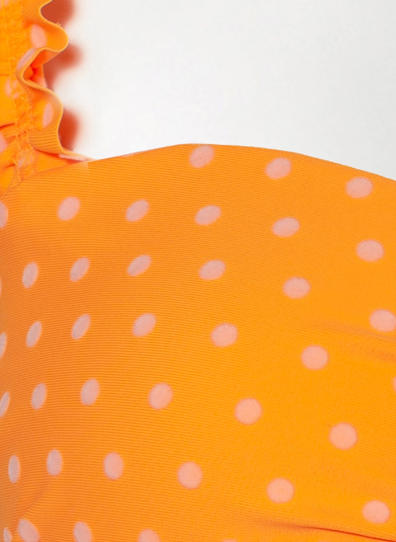 BEACHLIFE Bandeau-Bikini-Top VELVET DOT, Farbe: HELLORANGE/ WEISS (Bild 5)