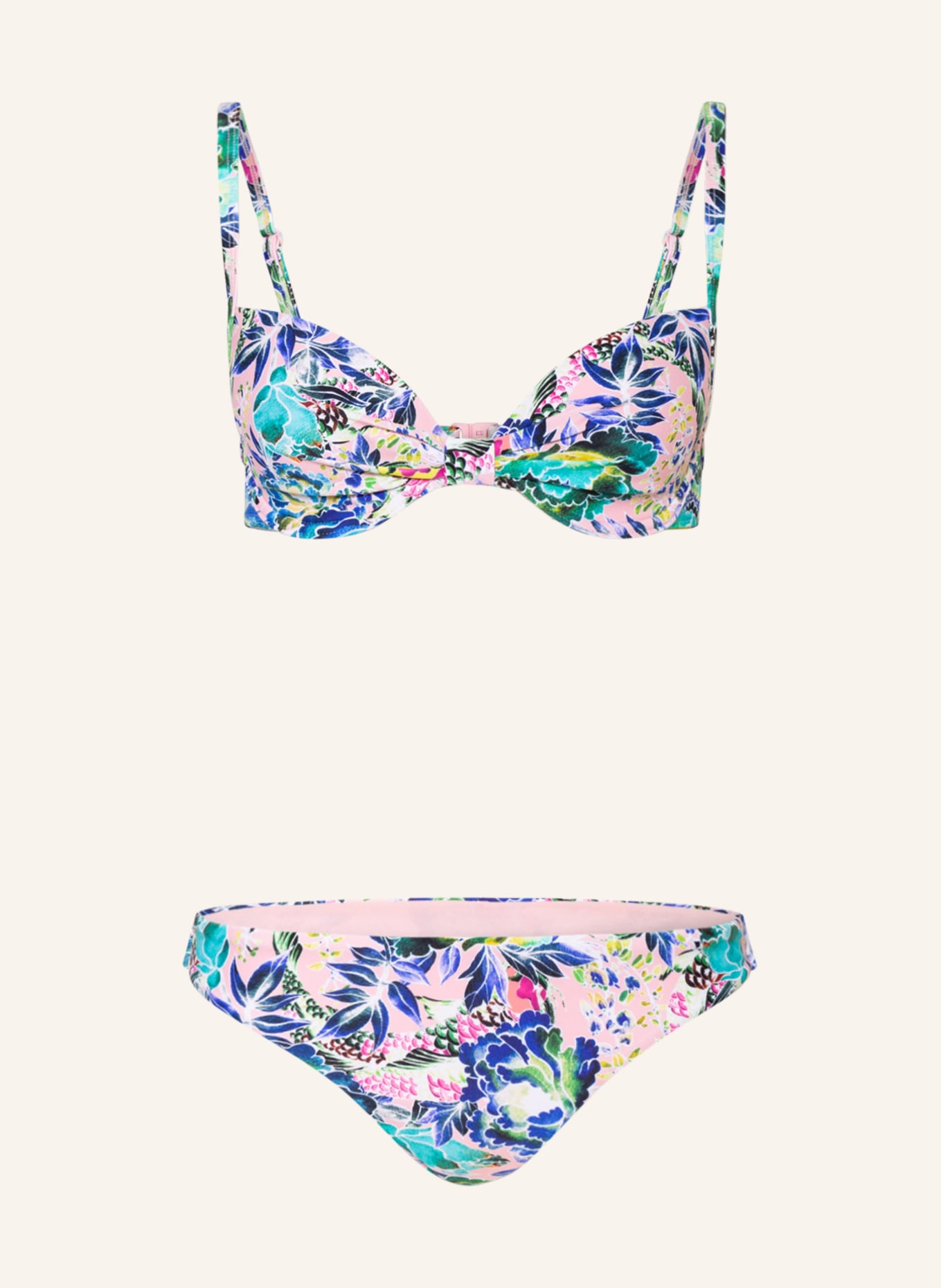 Hot Stuff Underwired bikini, Color: PINK/ BLUE/ TEAL (Image 1)