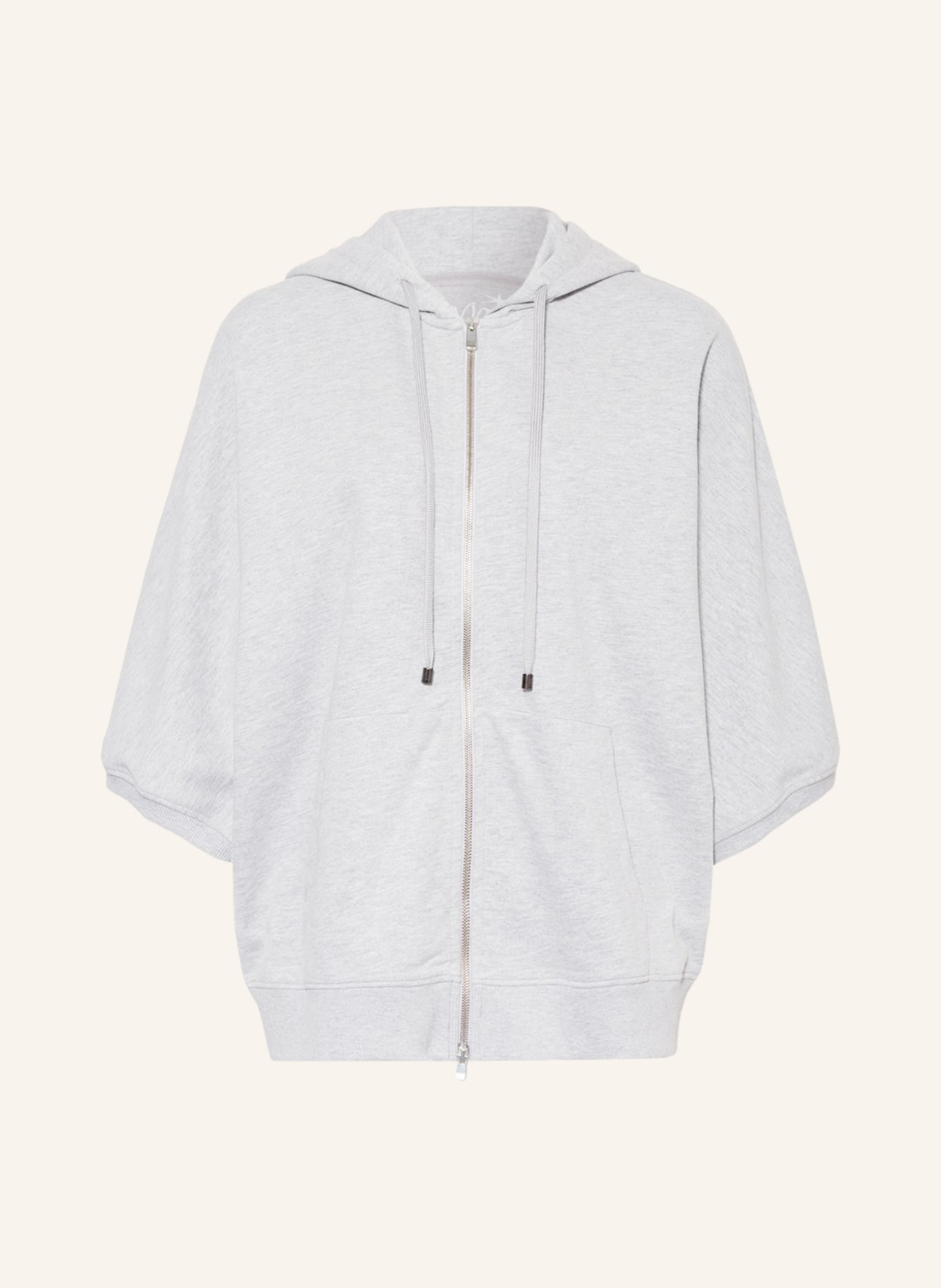 Juvia Sweat jacket with 3/4 sleeves, Color: LIGHT GRAY (Image 1)