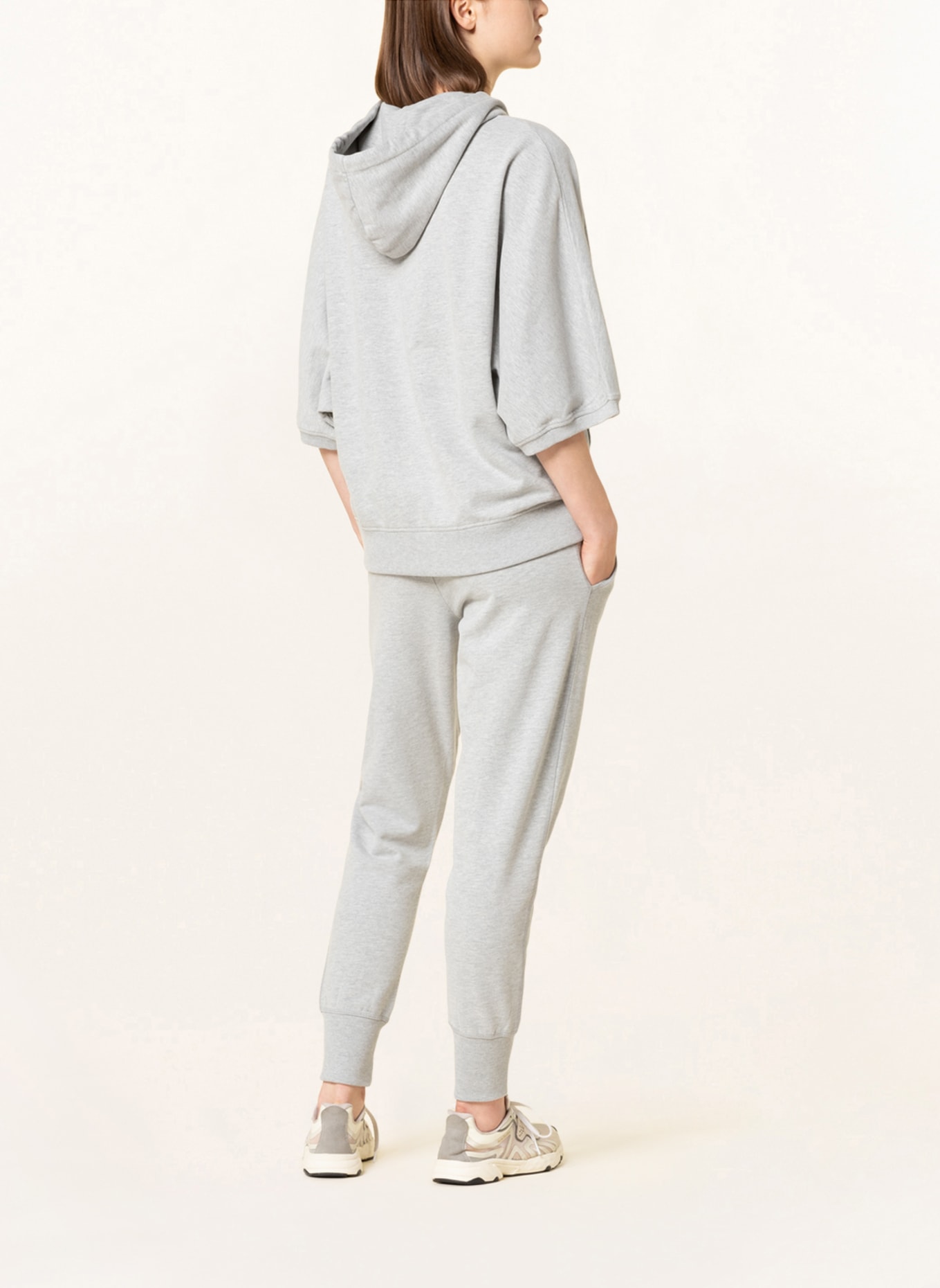 Juvia Sweat jacket with 3/4 sleeves, Color: LIGHT GRAY (Image 3)