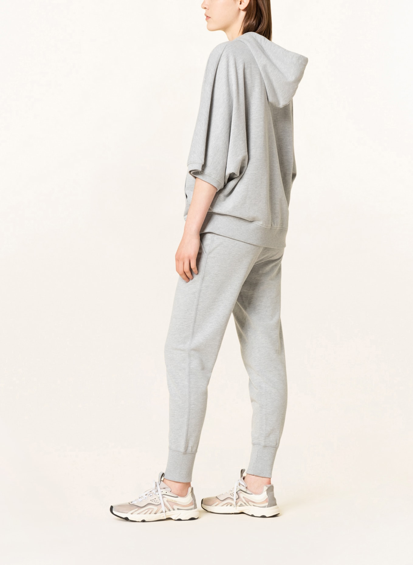 Juvia Sweat jacket with 3/4 sleeves, Color: LIGHT GRAY (Image 4)