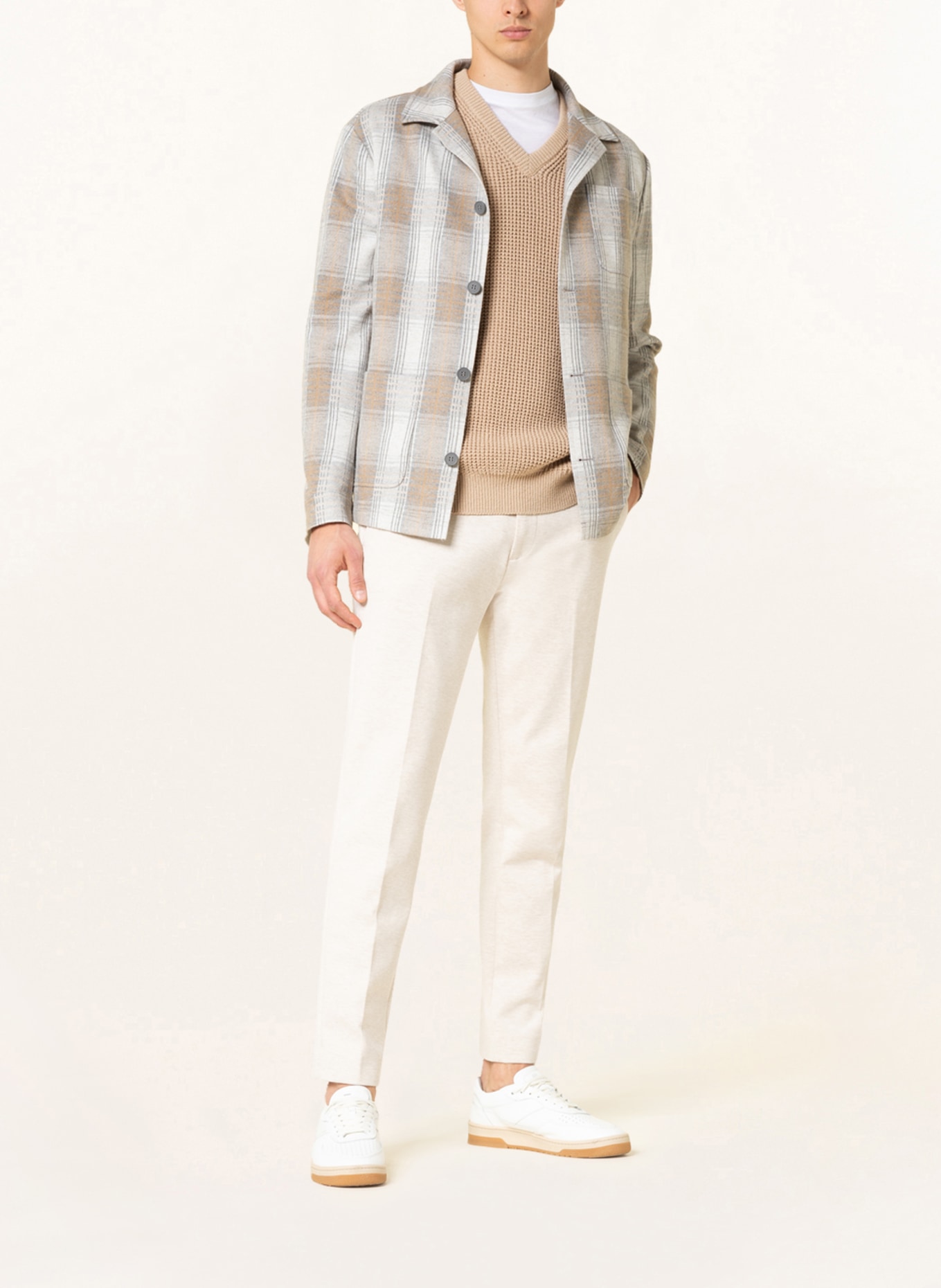 PAUL Overshirt, Color: BEIGE/ WHITE/ LIGHT GRAY (Image 2)