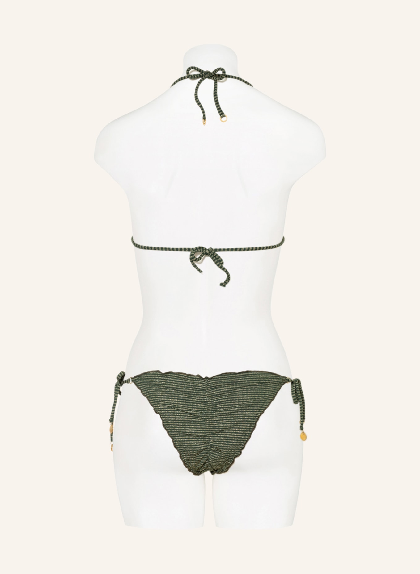 BANANA MOON COUTURE Triangle bikini top AKO NIRINA , Color: KHAKI (Image 3)