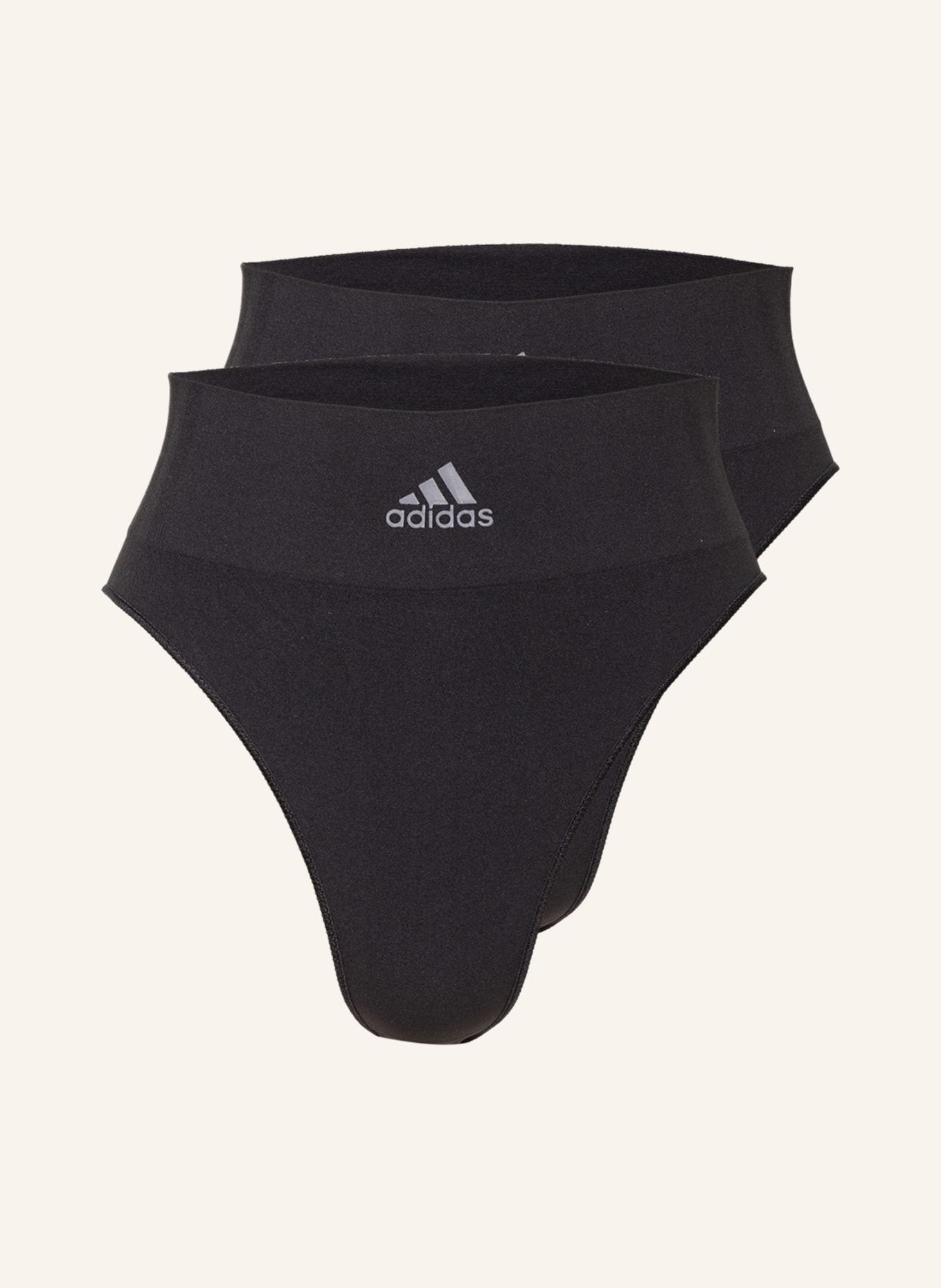 adidas 2-pack high-waisted briefs , Color: BLACK (Image 1)