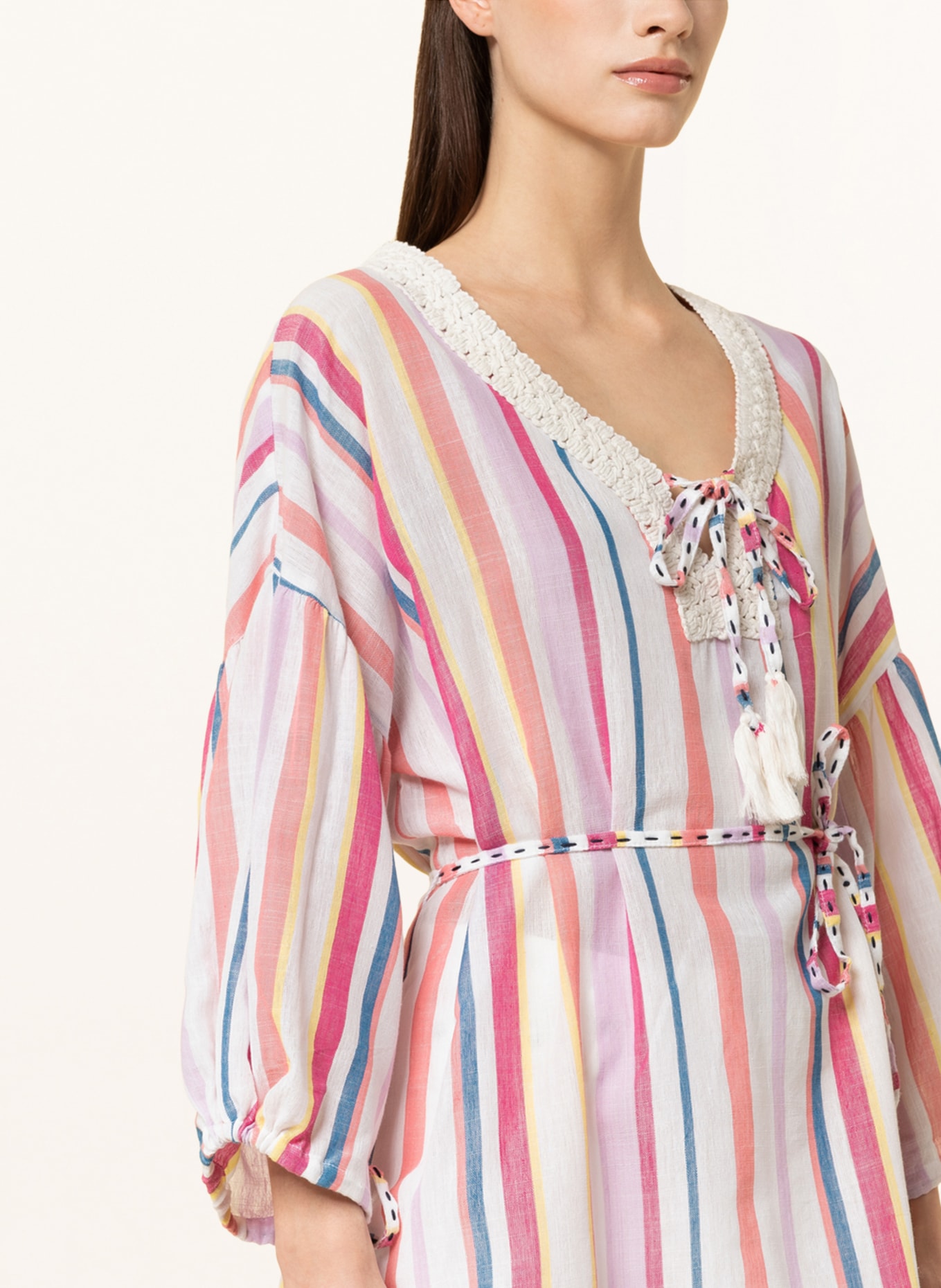 darling harbour Tunic, Color: PINK/ LIGHT YELLOW/ LIGHT BLUE (Image 4)