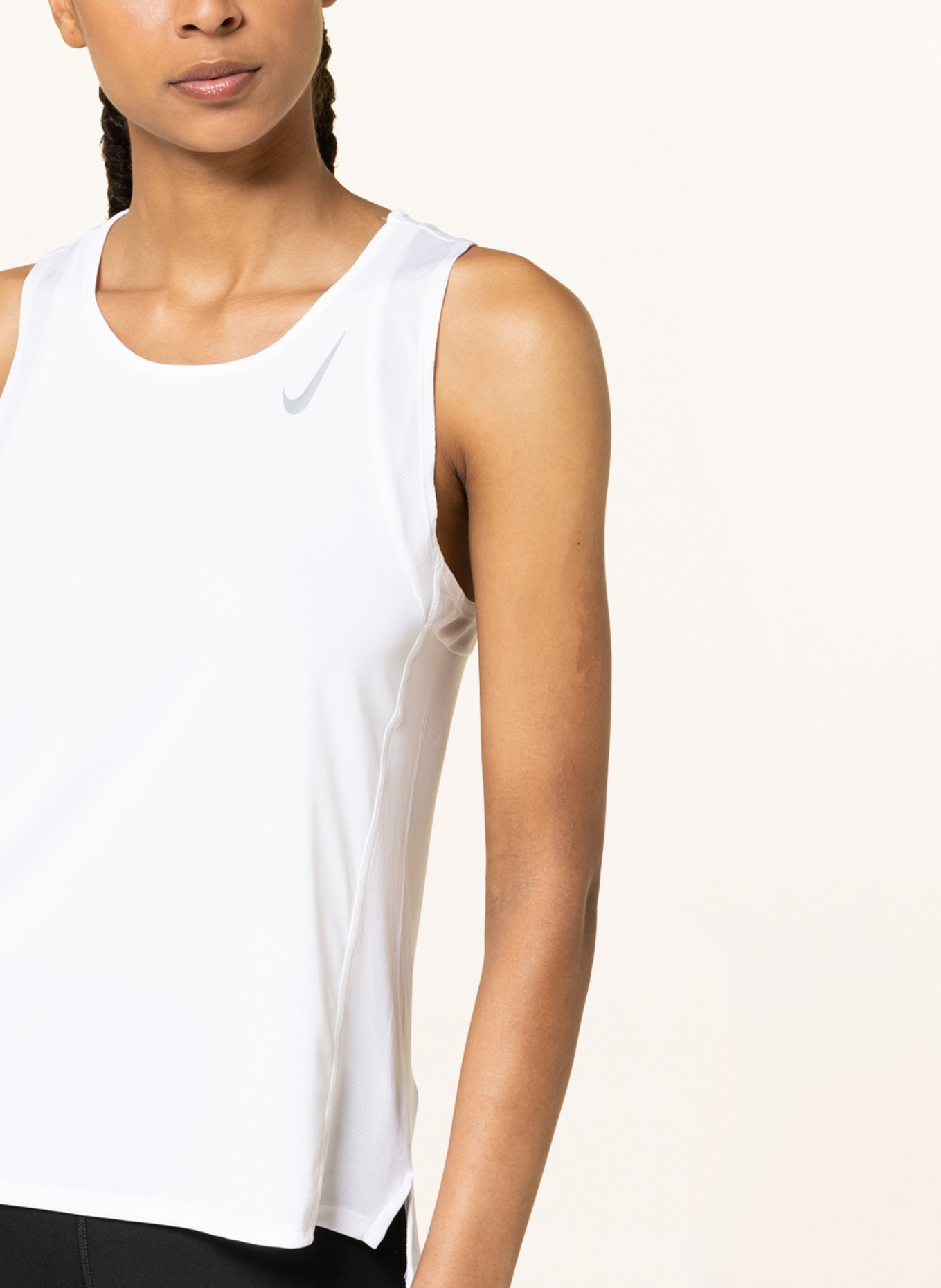Nike Running top DRI-FIT RACE with mesh, Color: WHITE (Image 4)