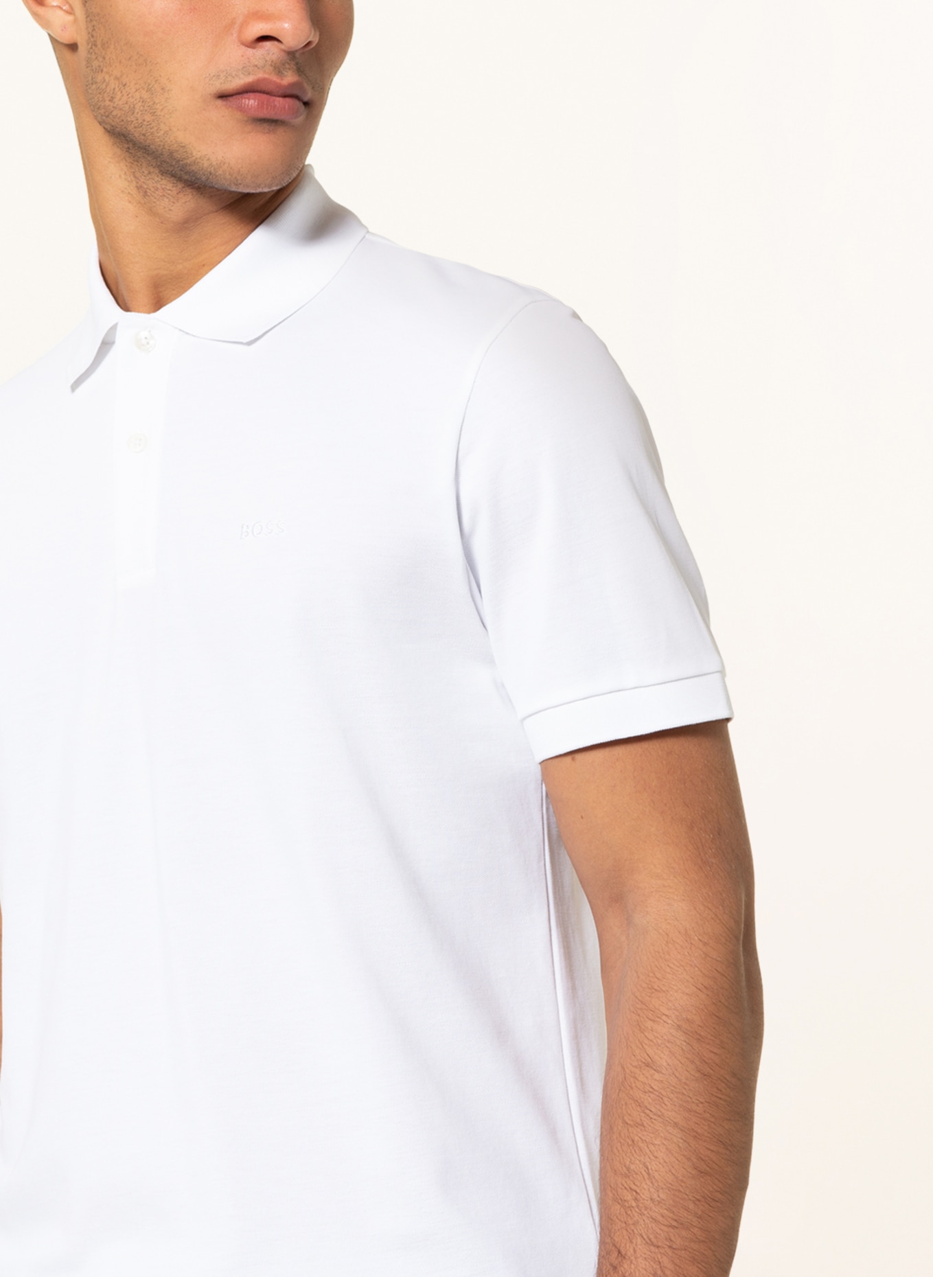 BOSS Piqué-Poloshirt PALLAS Regular Fit, Farbe: WEISS (Bild 4)