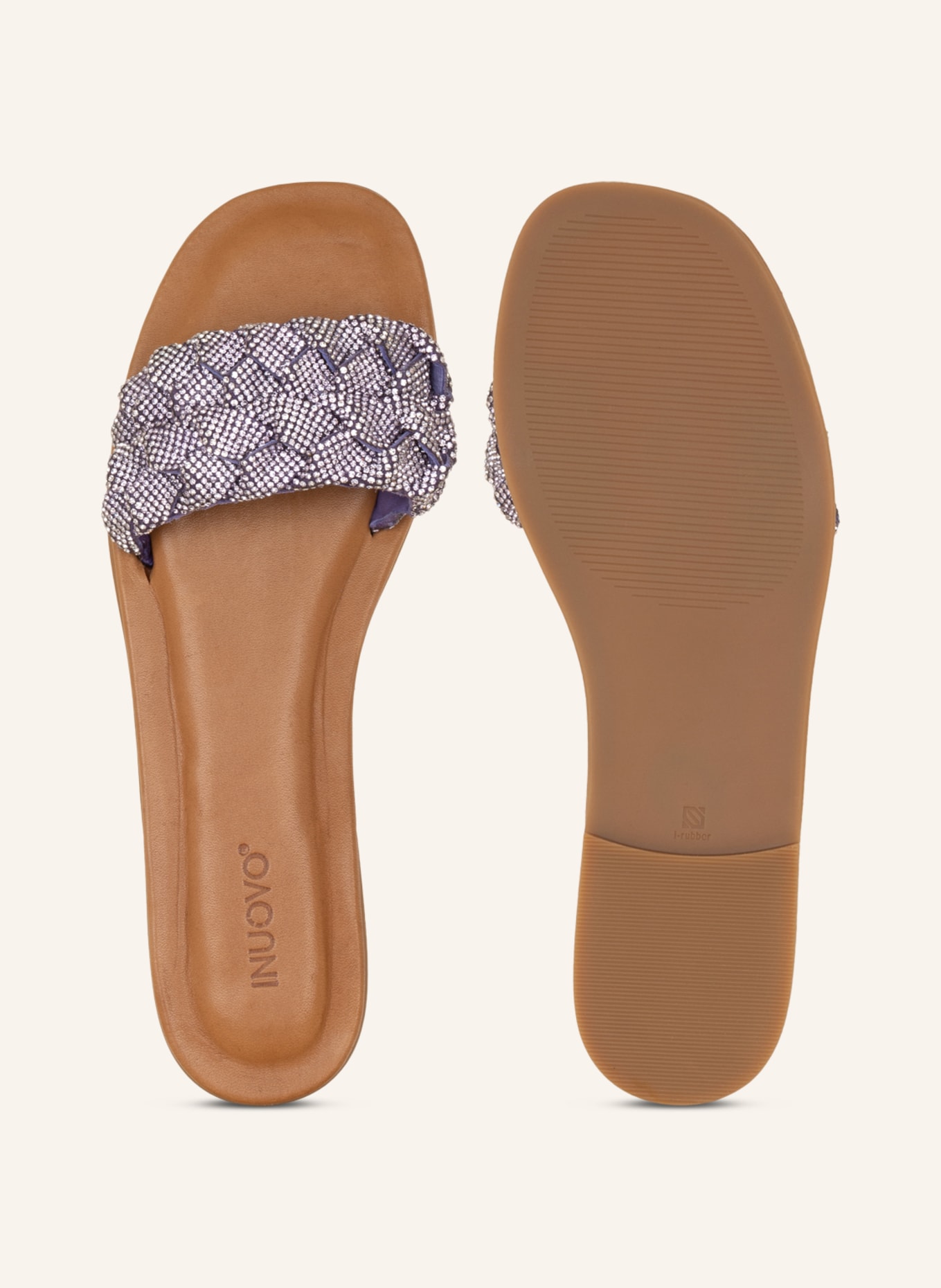 INUOVO Pantofle s ozdobnými kamínky, Barva: SVĚTLE FIALOVÁ (Obrázek 5)