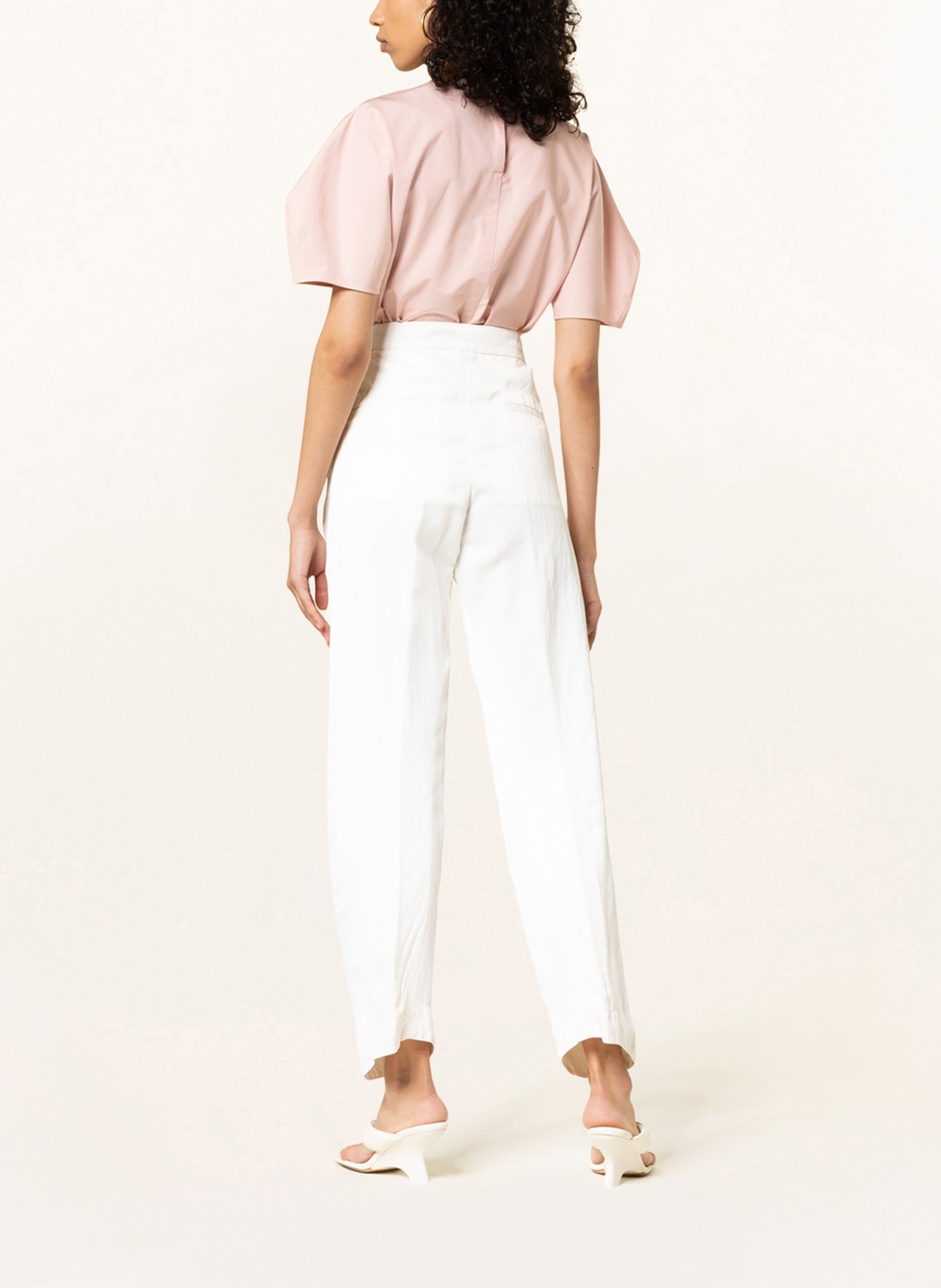 JIL SANDER Trousers with linen , Color: WHITE (Image 3)