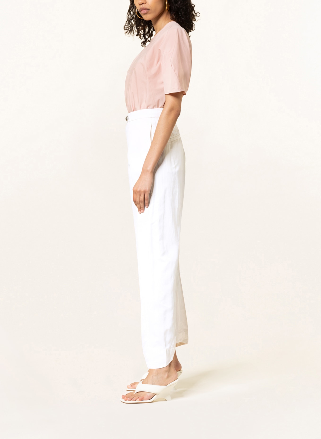 JIL SANDER Trousers with linen , Color: WHITE (Image 4)