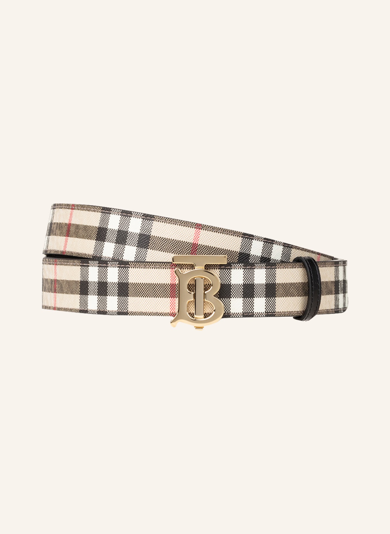 BURBERRY Reversible leather belt, Color: CREAM/ BLACK/ RED (Image 1)