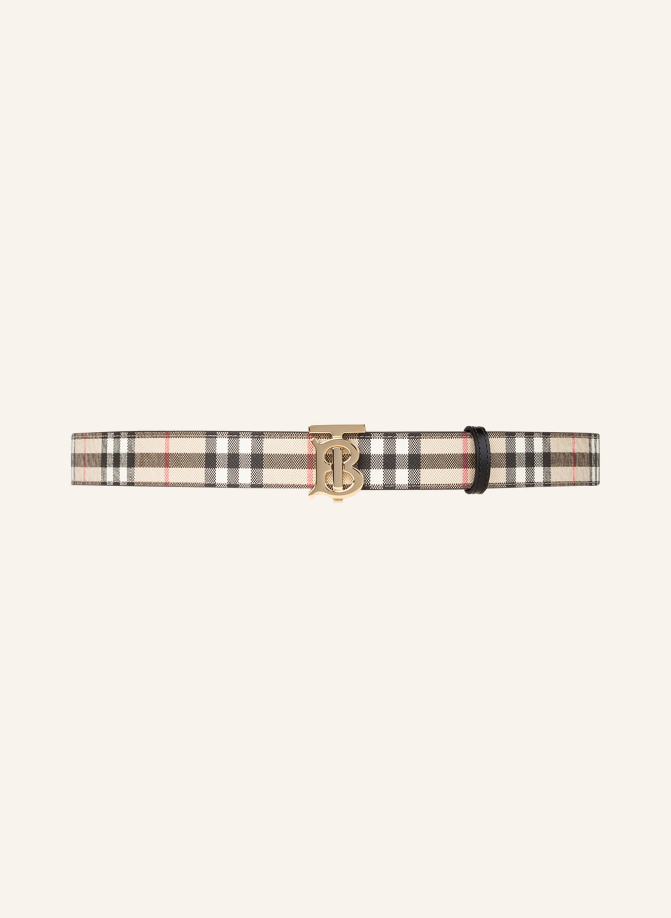 BURBERRY Reversible leather belt, Color: CREAM/ BLACK/ RED (Image 2)