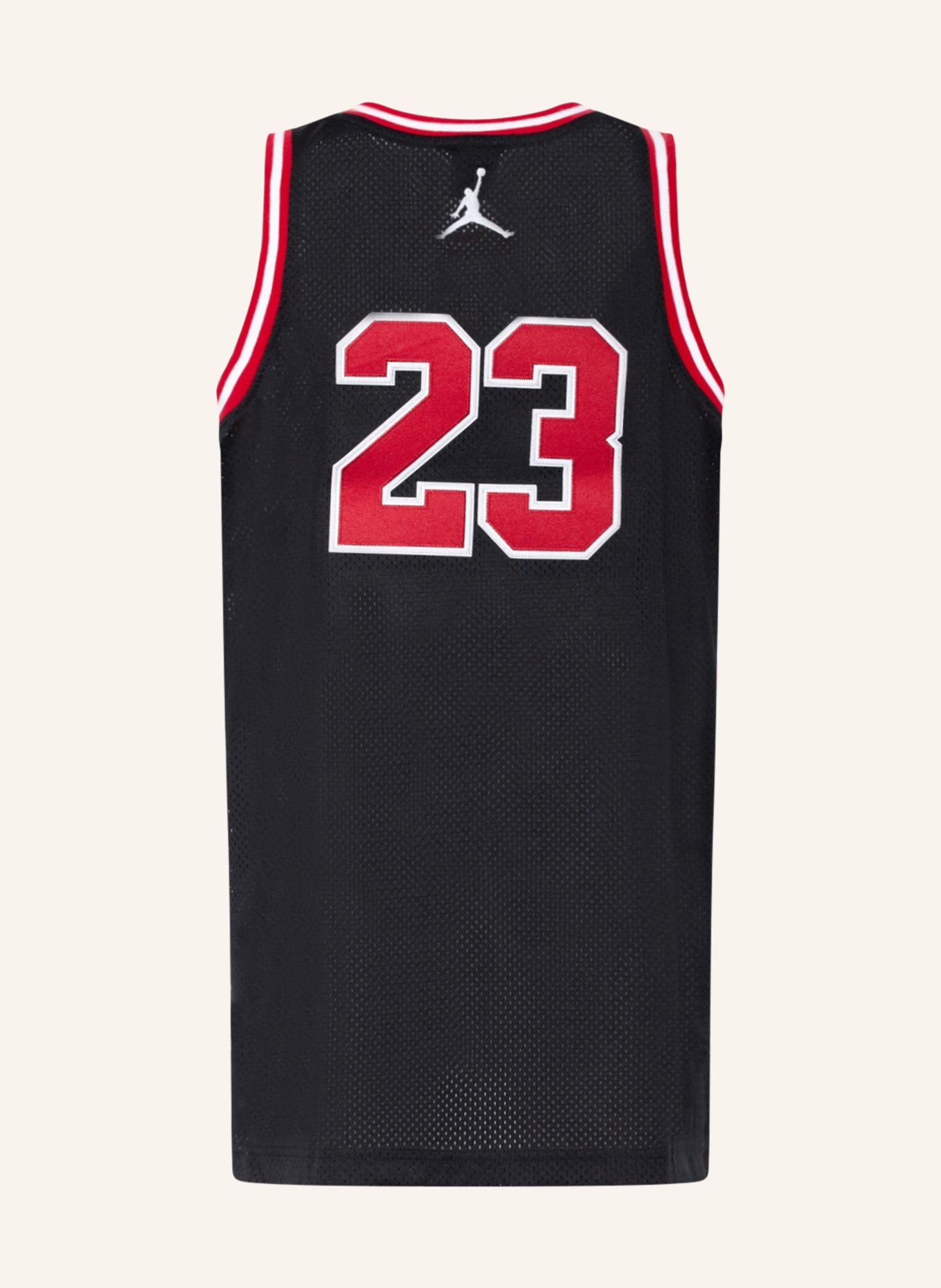 JORDAN Tank top JORDAN 23 z siateczki: CZARNY / CZERWONY