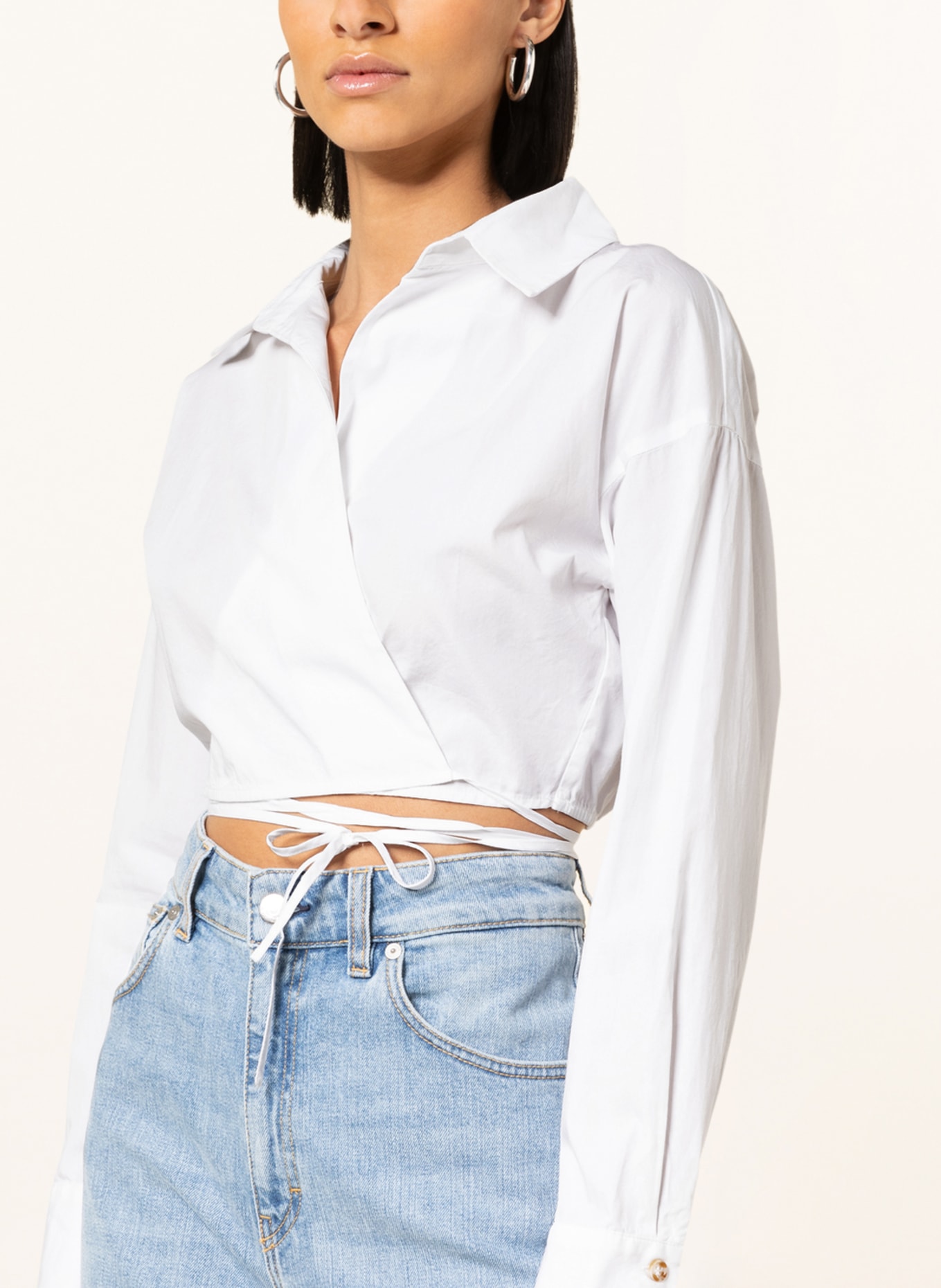 ENVII Cropped-Bluse ENLORI in weiss